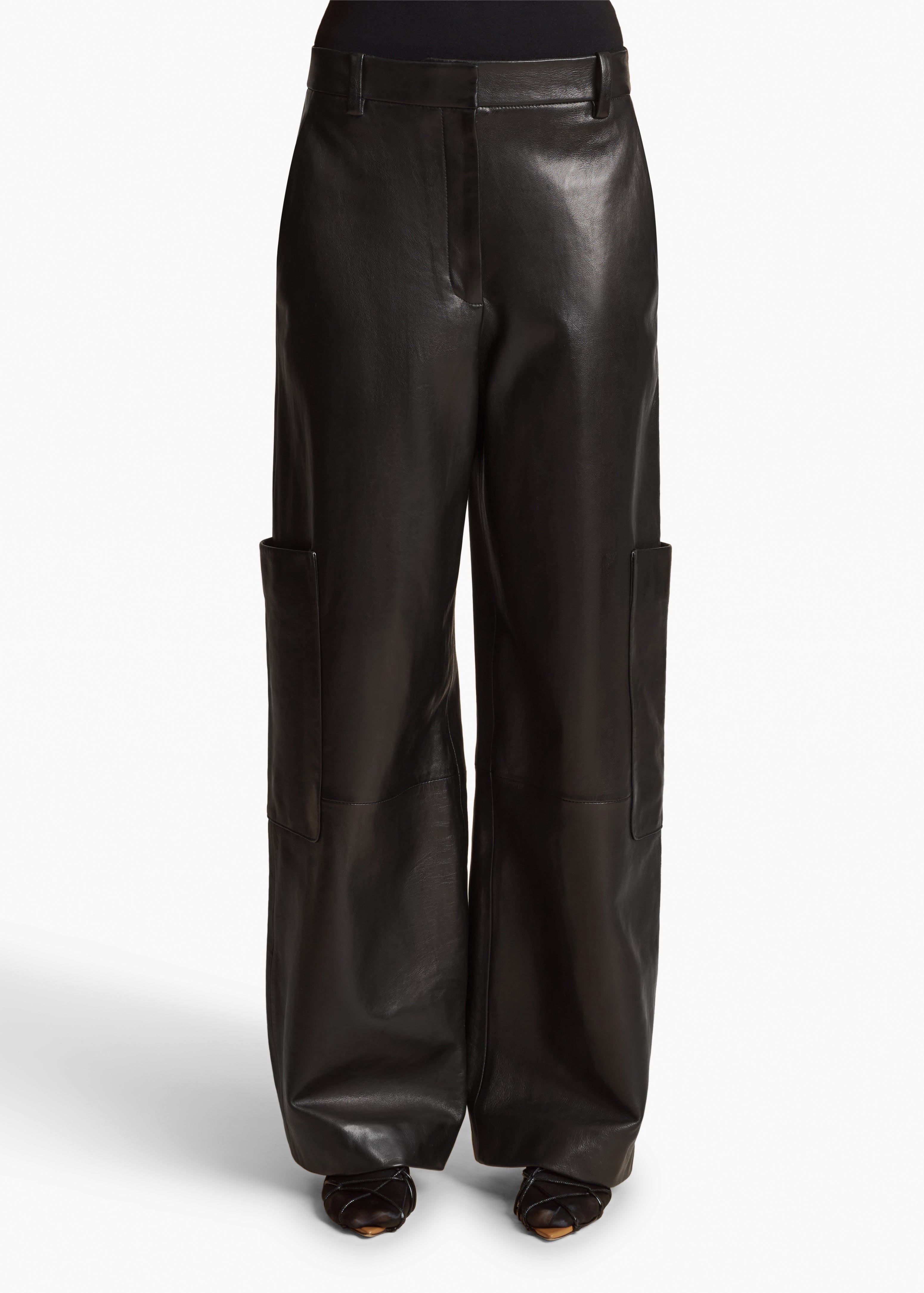 KHAITE - Caiton Pant in Black Leather