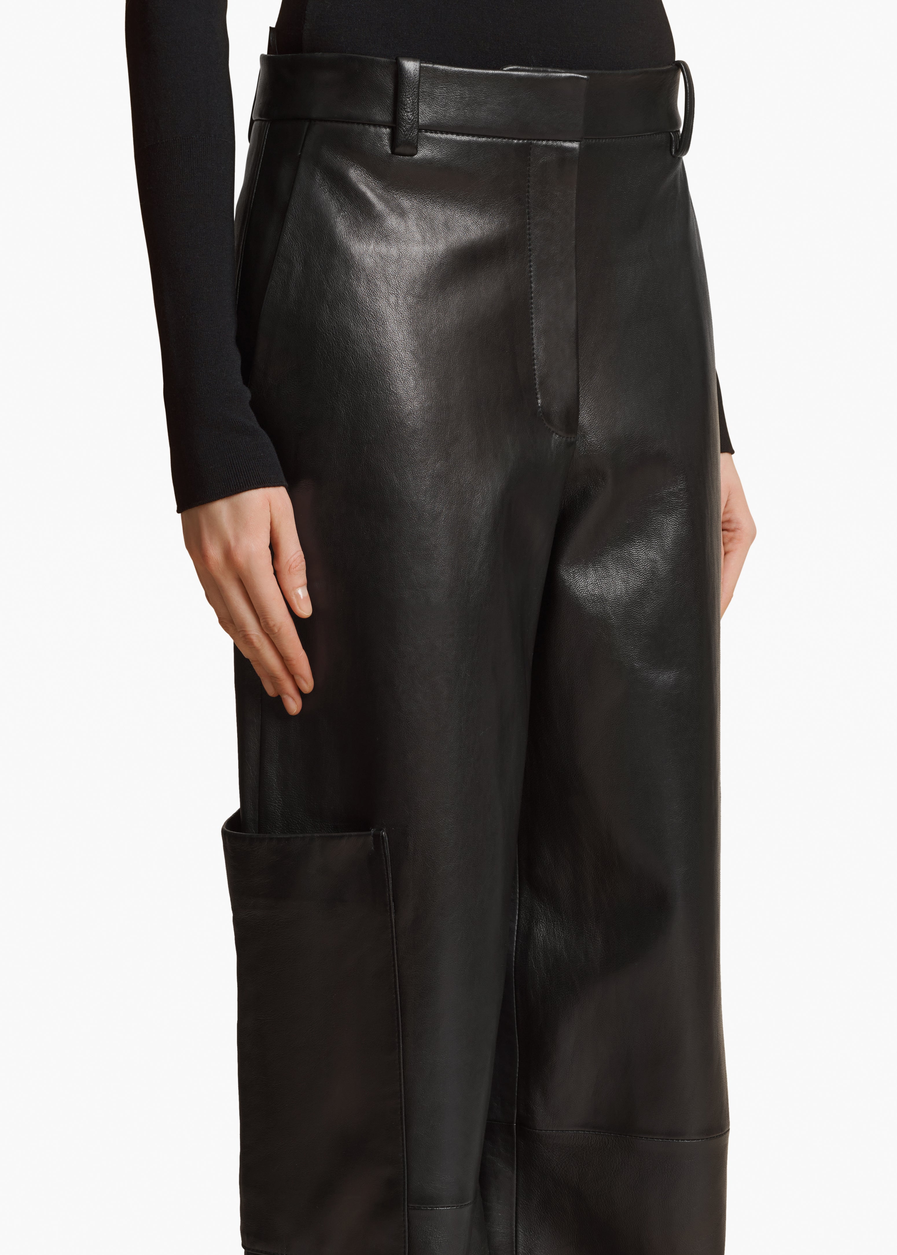 KHAITE - Caiton Pant in Black Leather