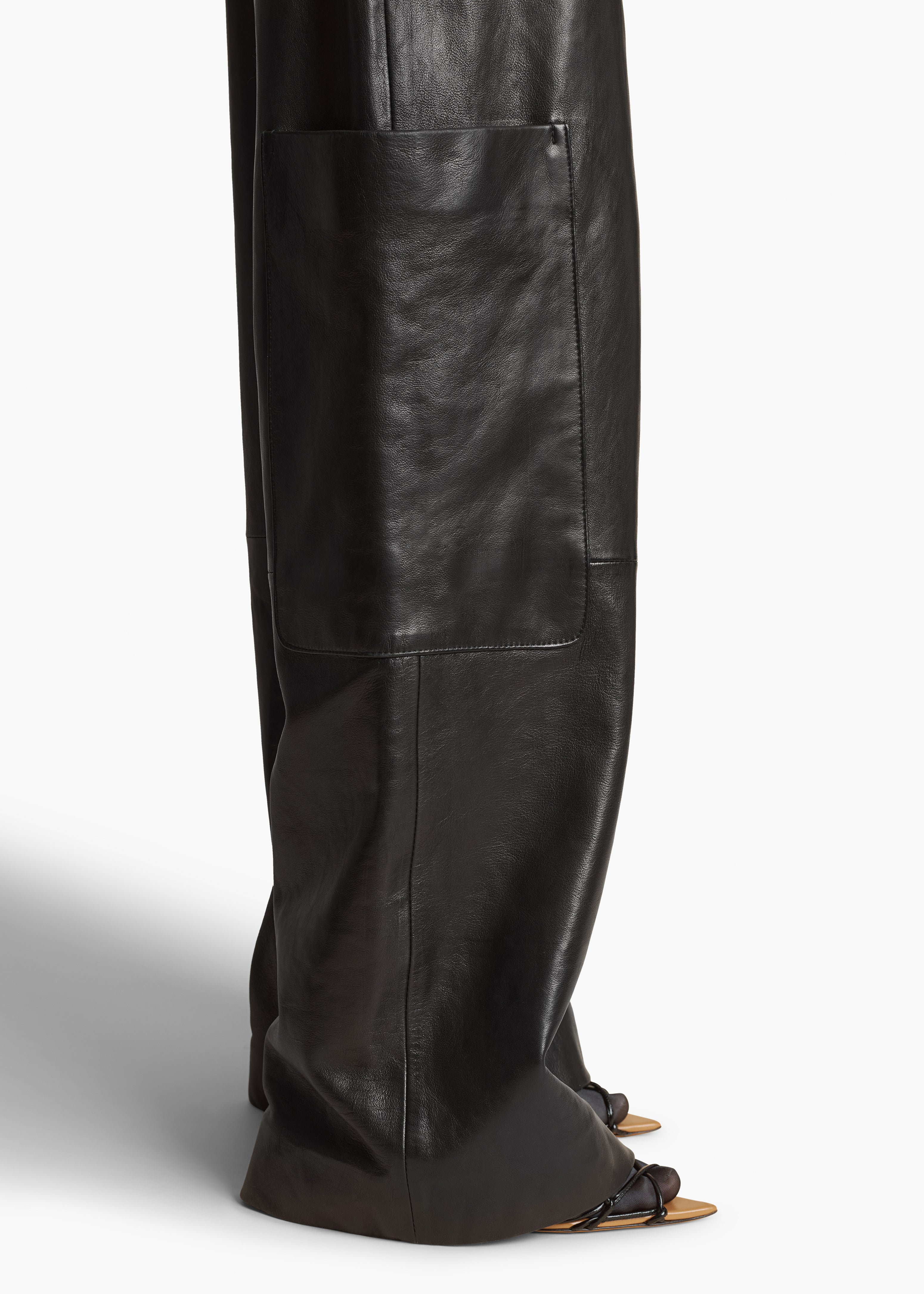 KHAITE - Caiton Pant in Black Leather