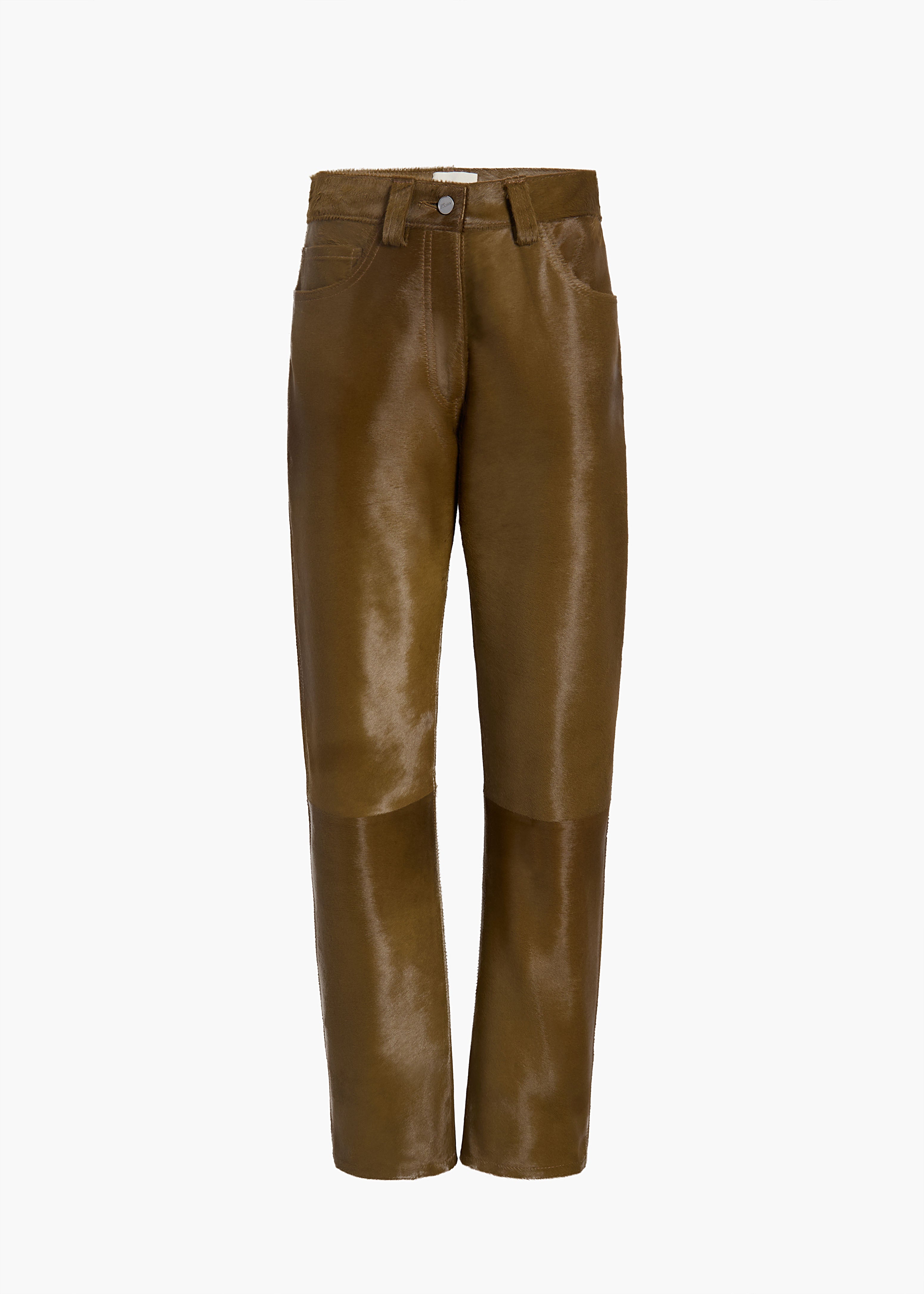 KHAITE  - Callum Pant in Almond Haircalf