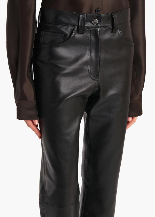 Callum Pant in Black Leather