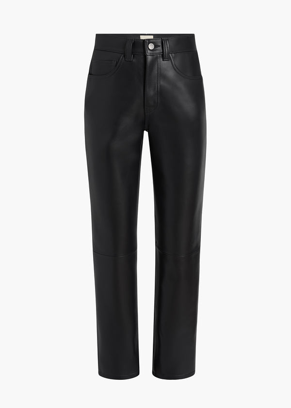Callum Pant in Black Leather