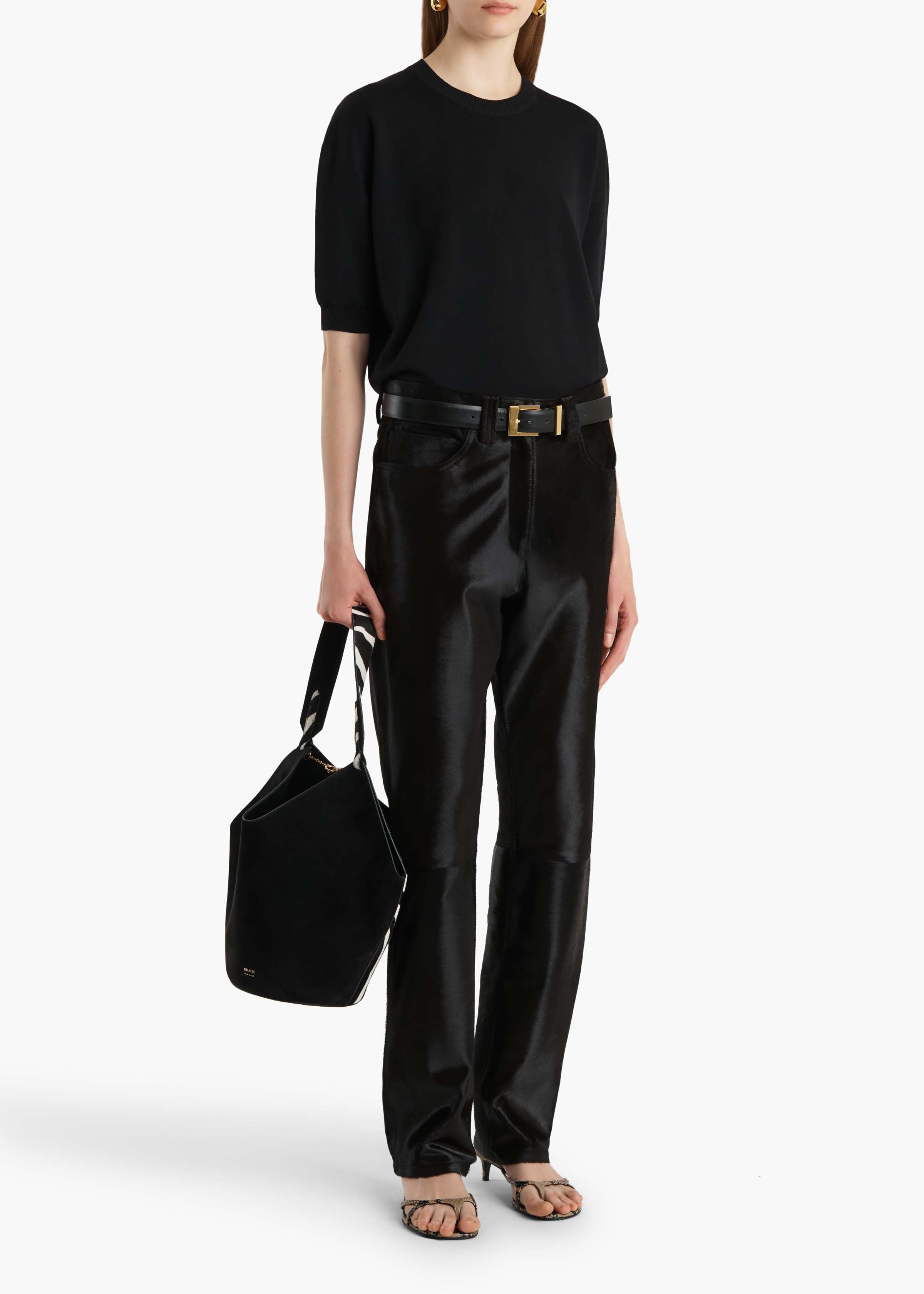 Callum Pant in Chocolate Haircalf