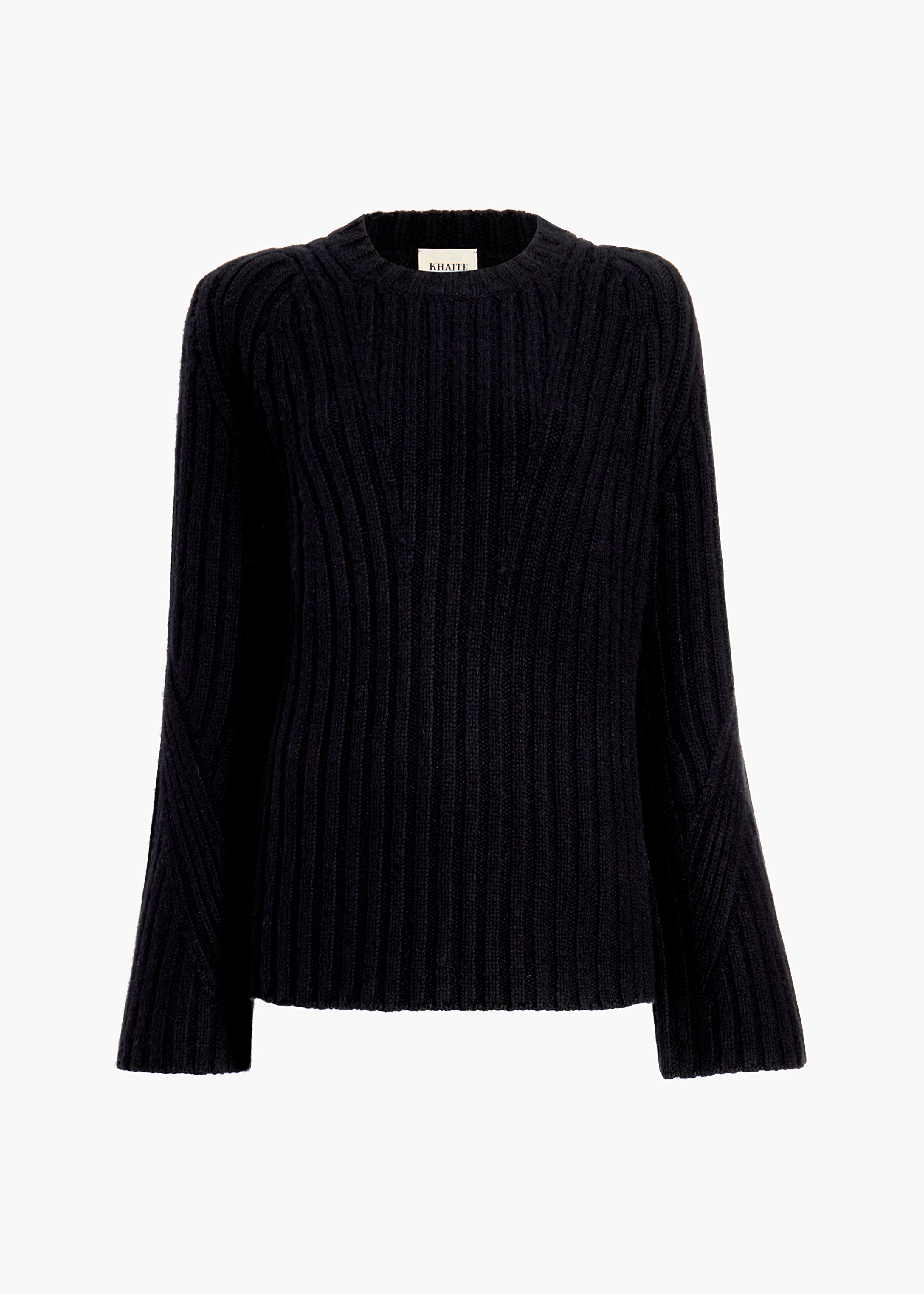 CALVIN SWEATER IN BLACK FLAT VIEW