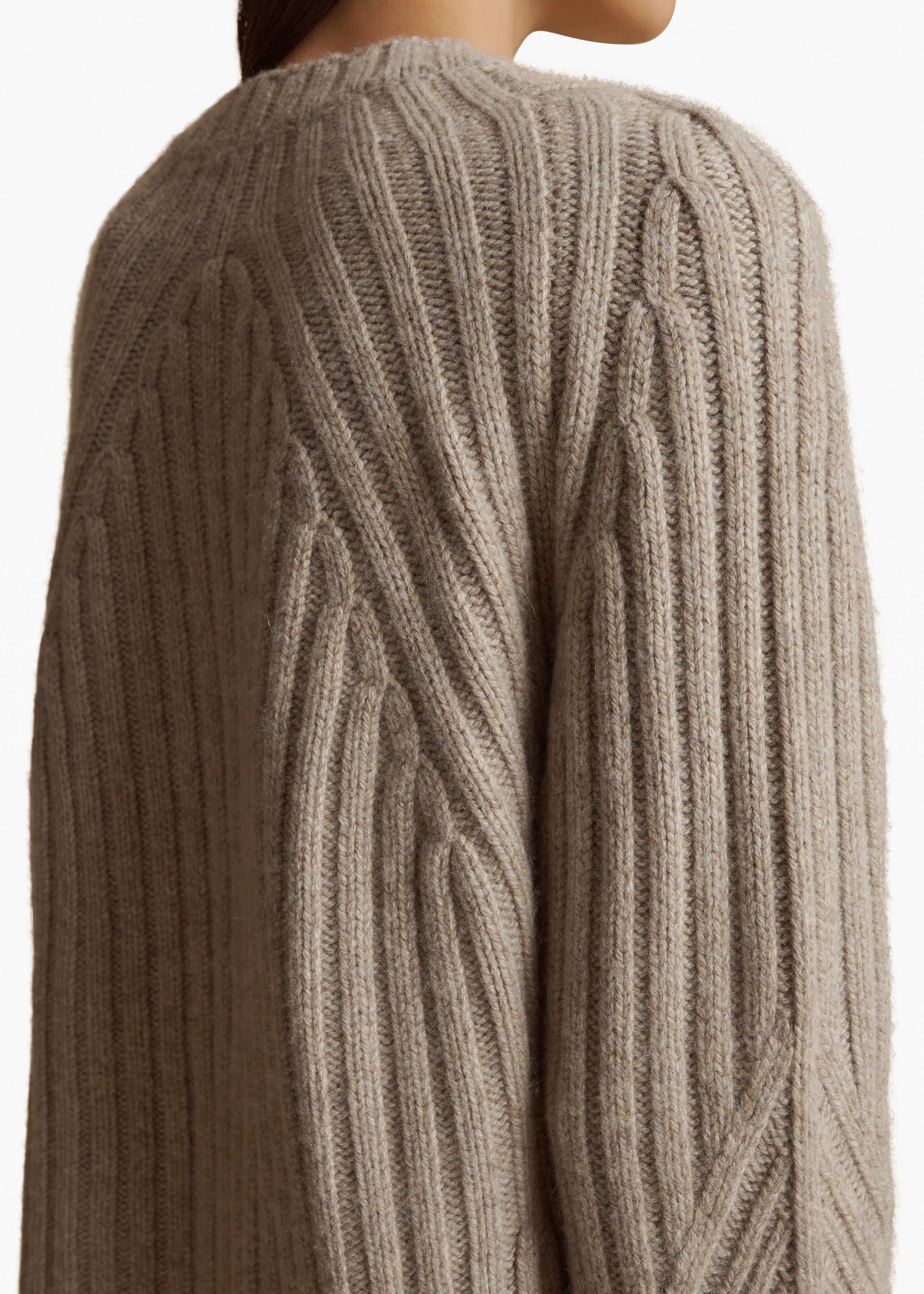 CALVIN SWEATER IN SEPIA DETAILED VIEW 2