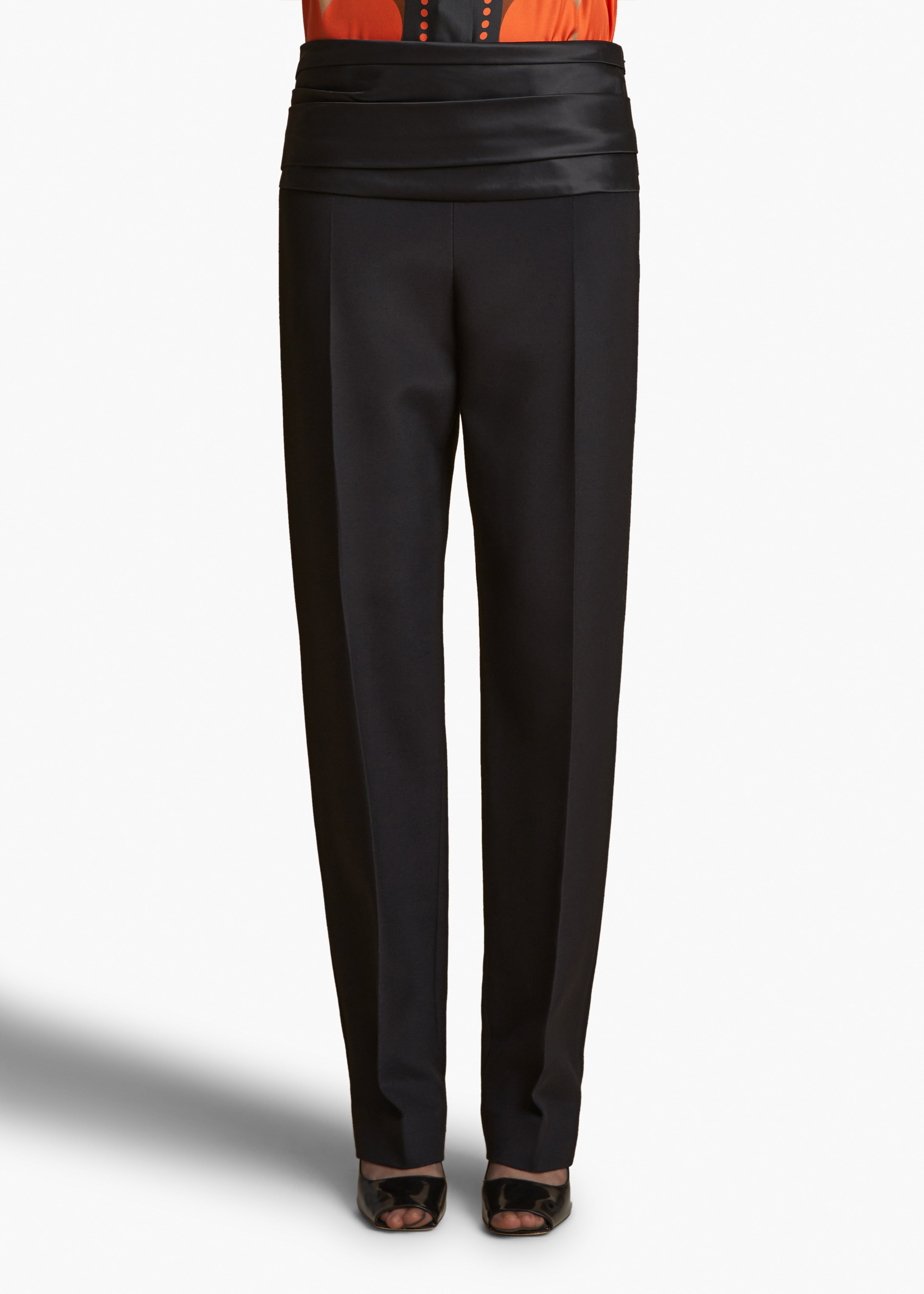 CAMBERLY PANT BLACK SUITING FRONT VIEW