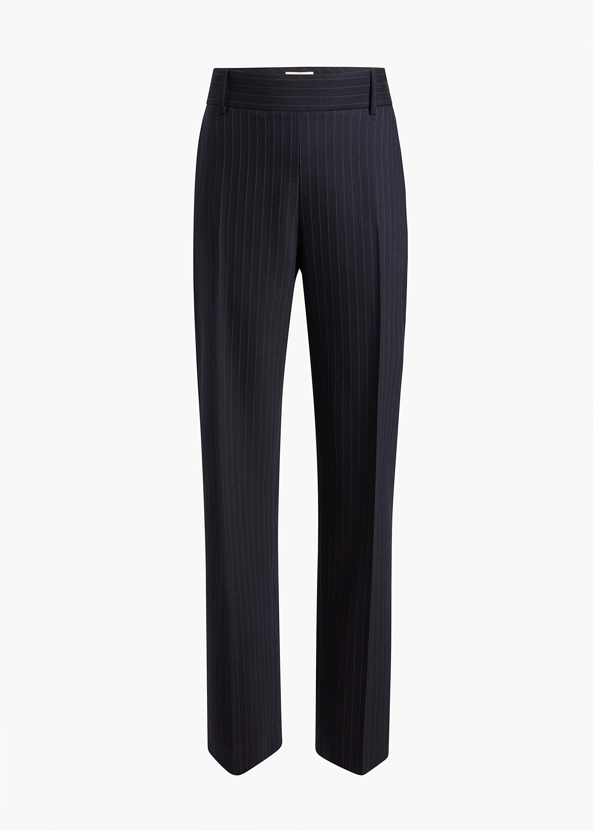 Cambie Pant in Navy and White Stripe FLAT VIEW