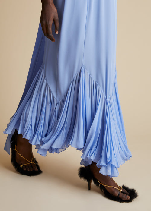 The Candita Dress in Cornflower Blue