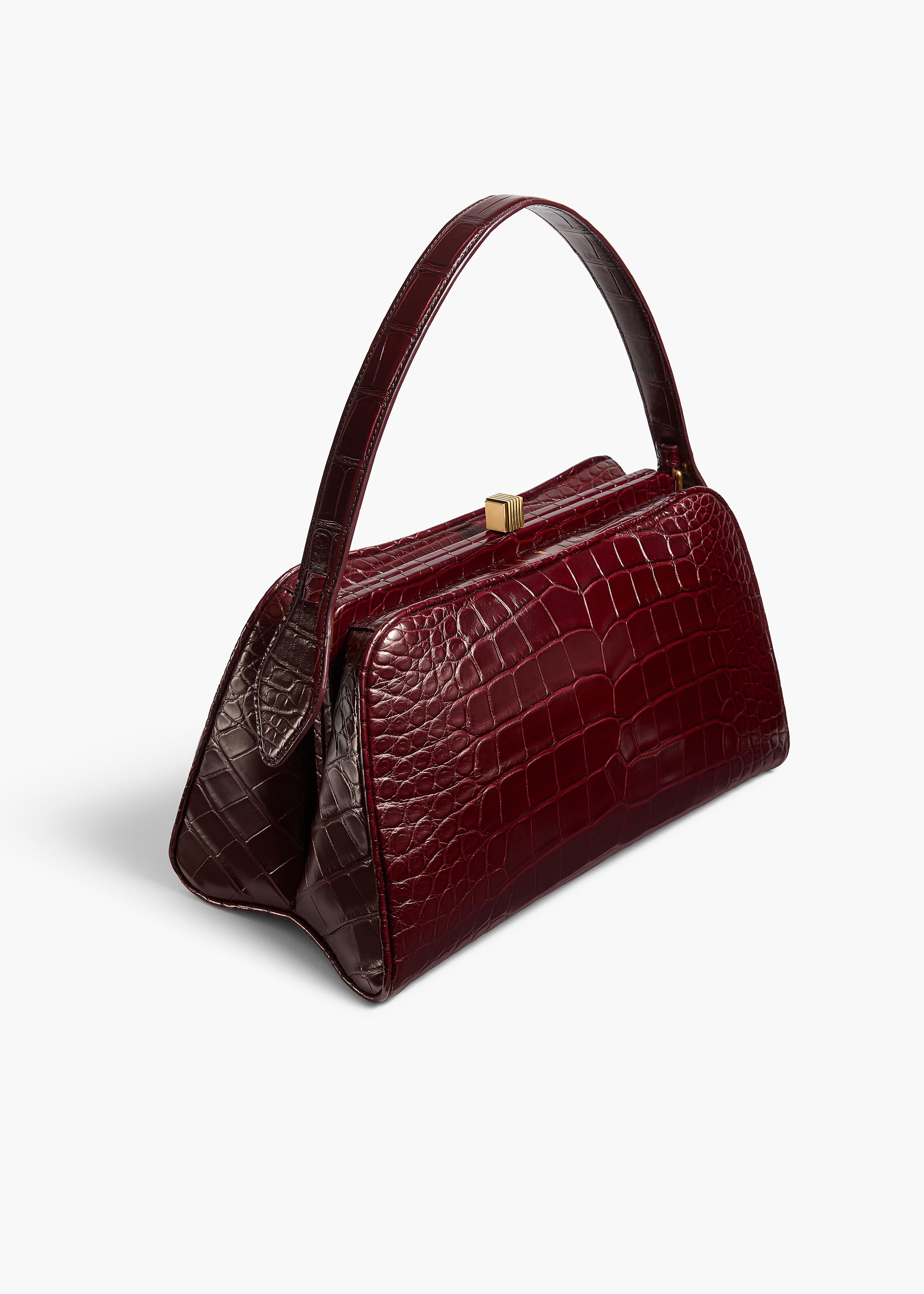 Cate Bag in Garnet Alligator