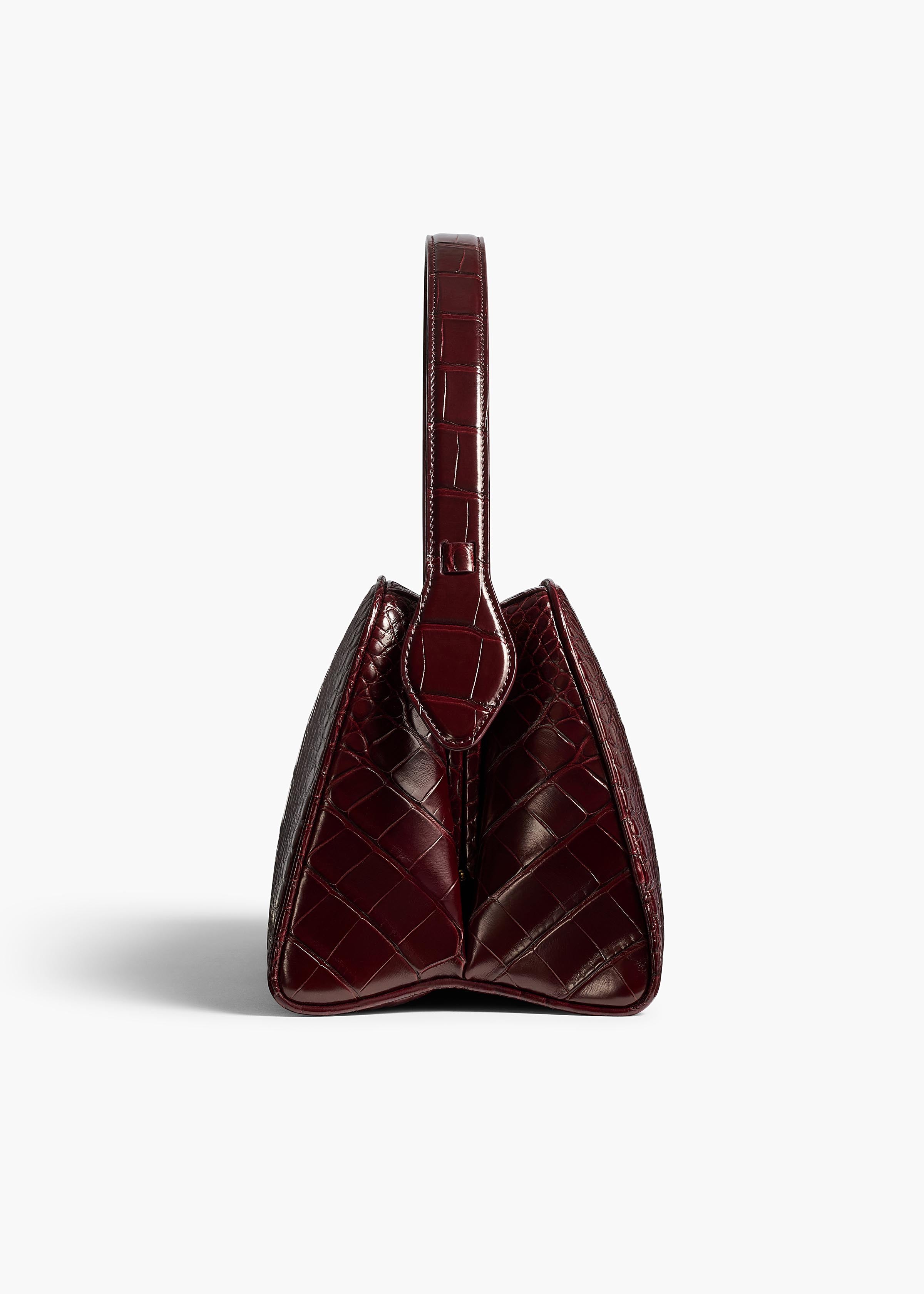 Cate Bag in Garnet Alligator