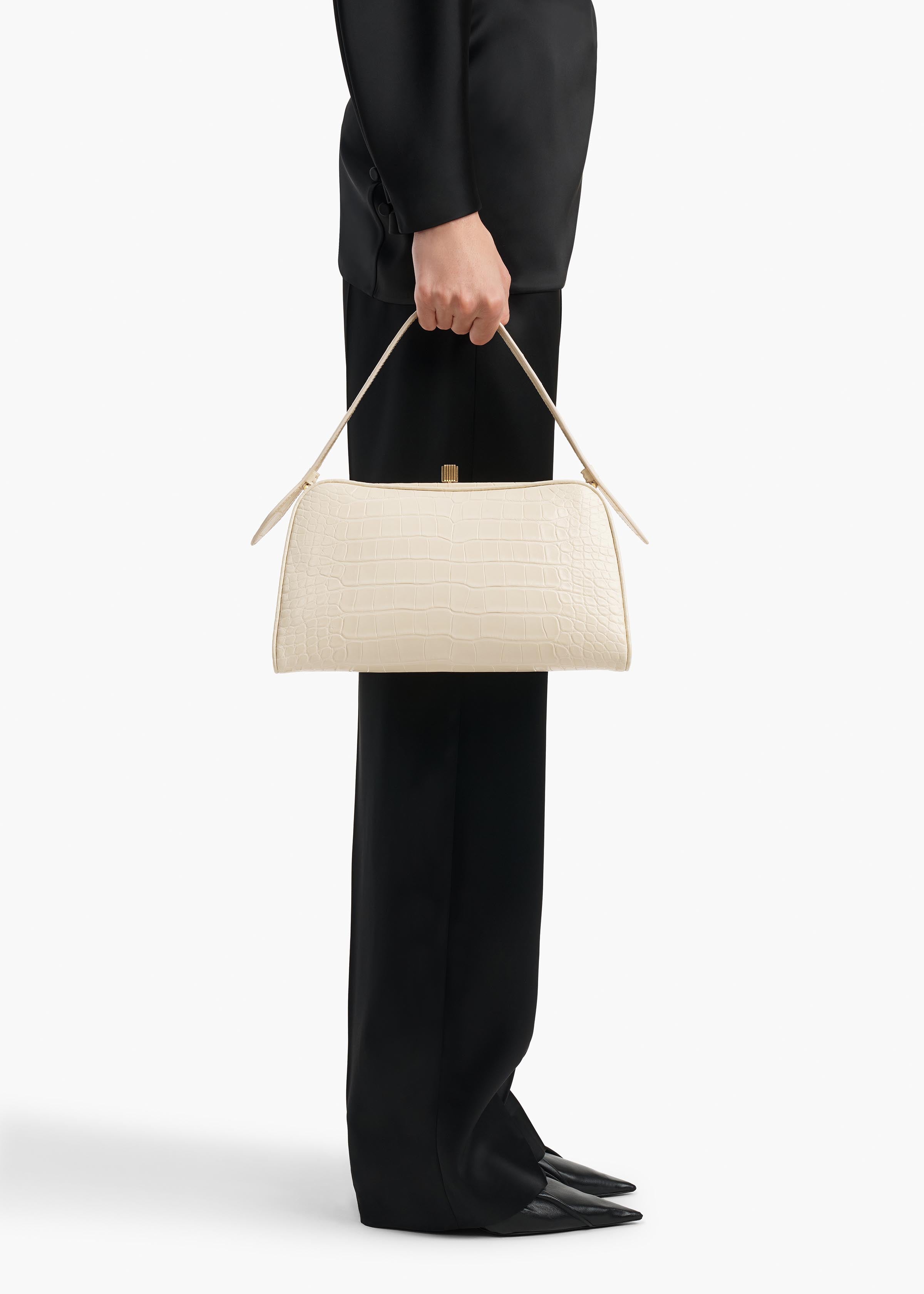 KHAITE  - Cate Bag in Champagne Alligator