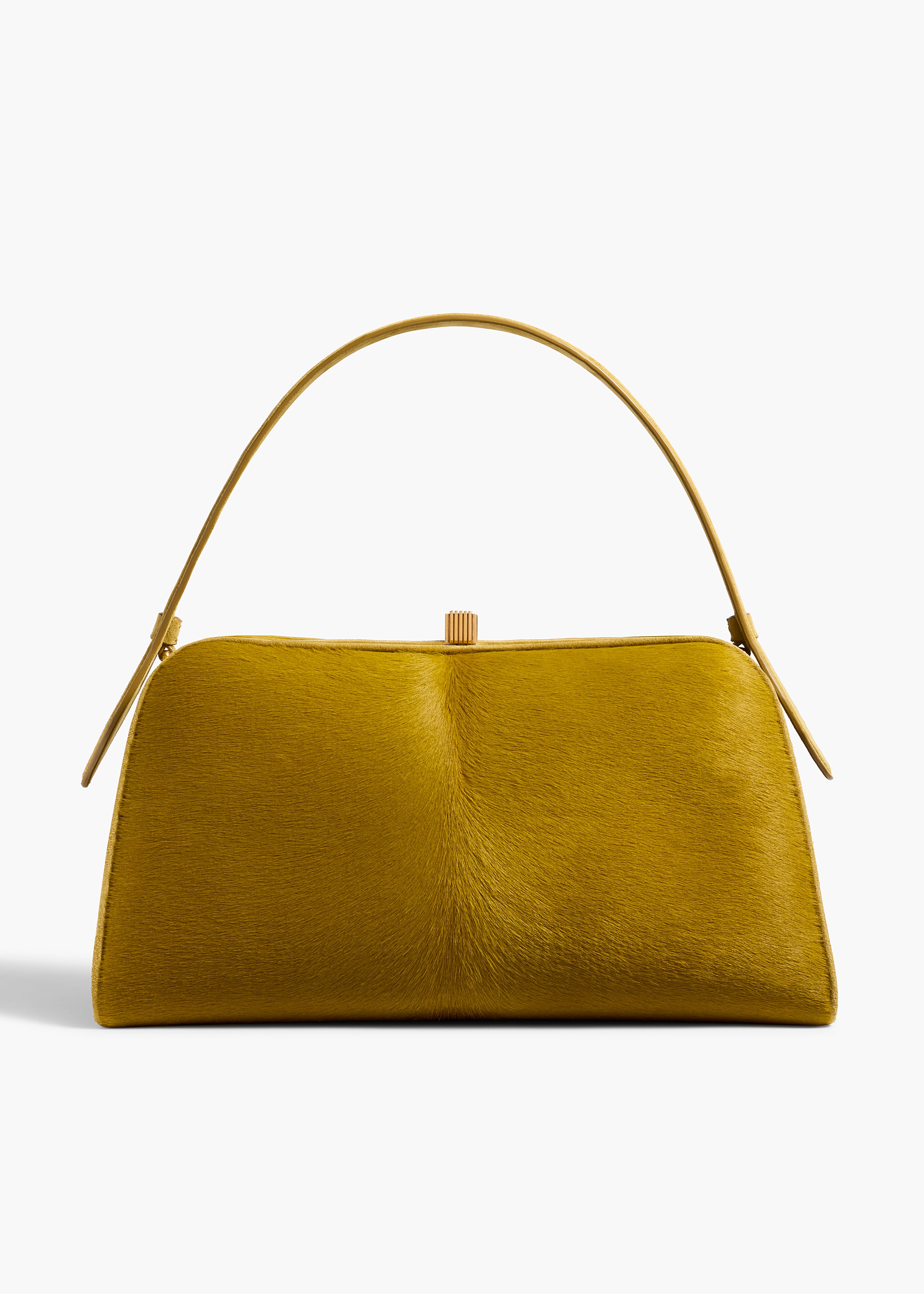 KHAITE  - Cate Bag in Golden Olive Haircalf