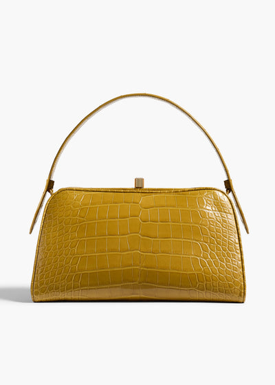 Cate Bag in Golden Olive Alligator