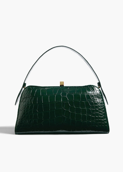 Cate Bag in Hunter Green Alligator