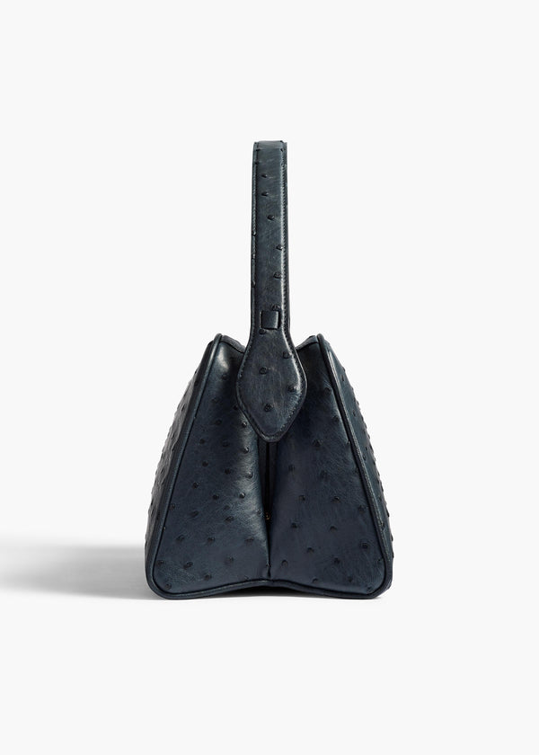 Cate Handbag in Midnight Navy Ostrich