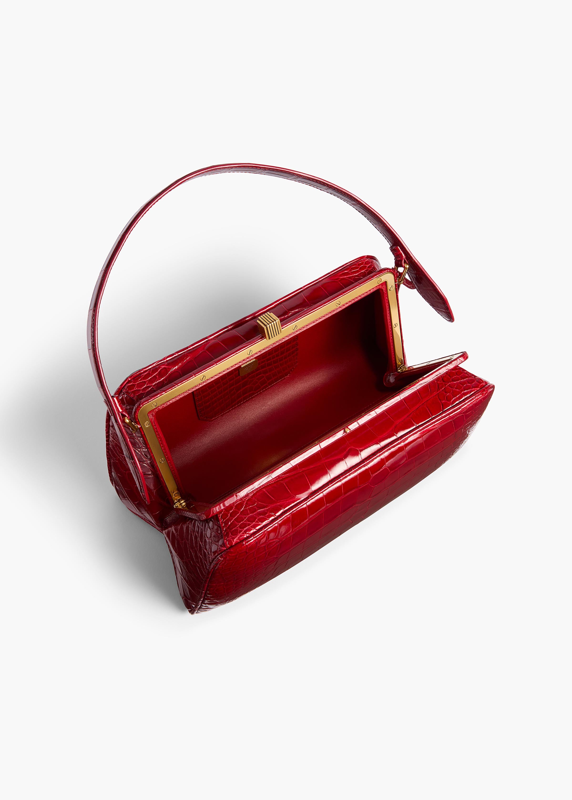 Cate Bag in Ruby Alligator