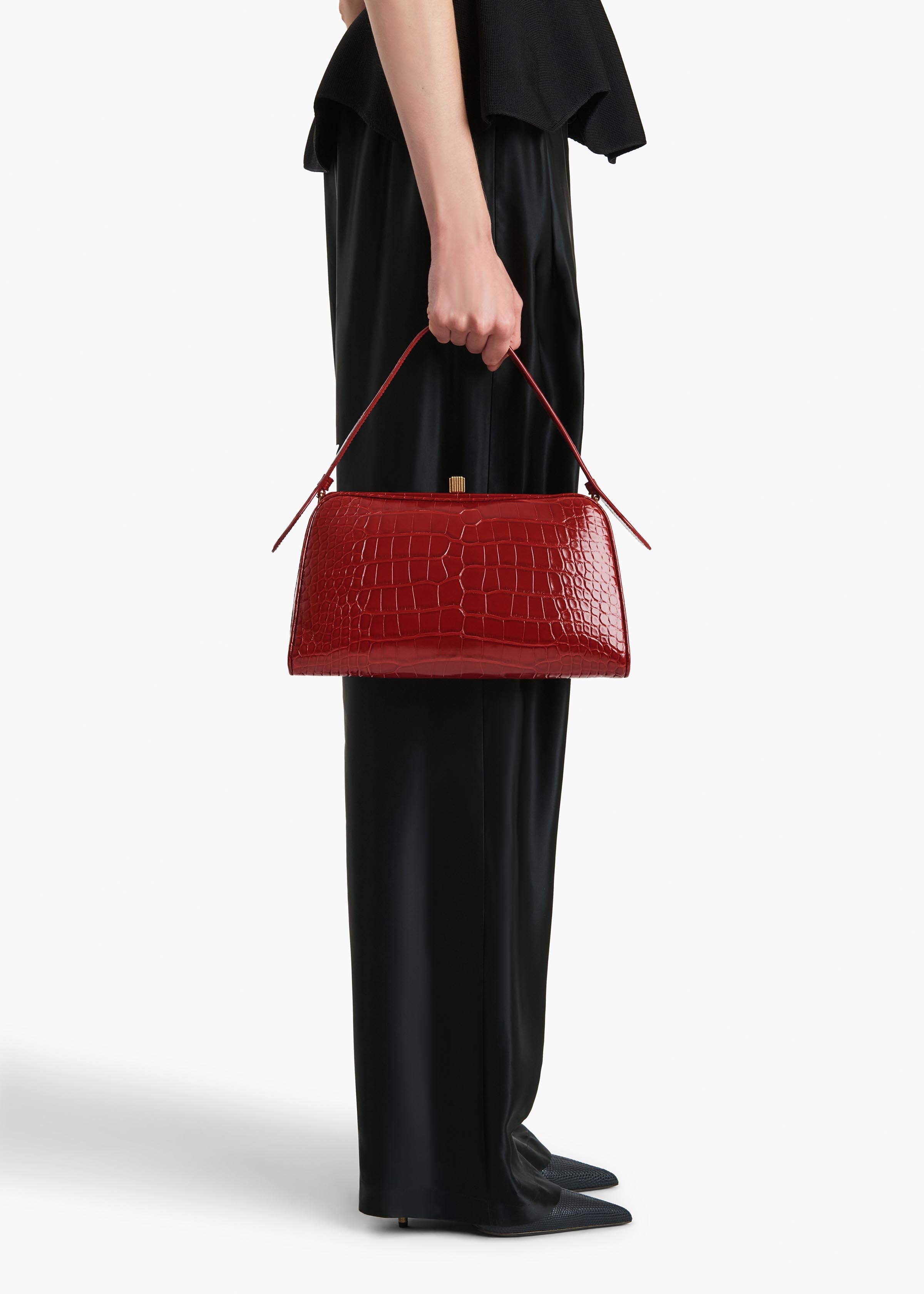 Cate Bag in Ruby Alligator
