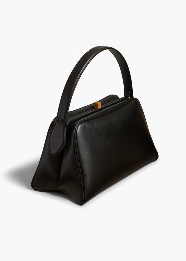 CATE BAG IN BLACK LEATHER ANGLED VIEW