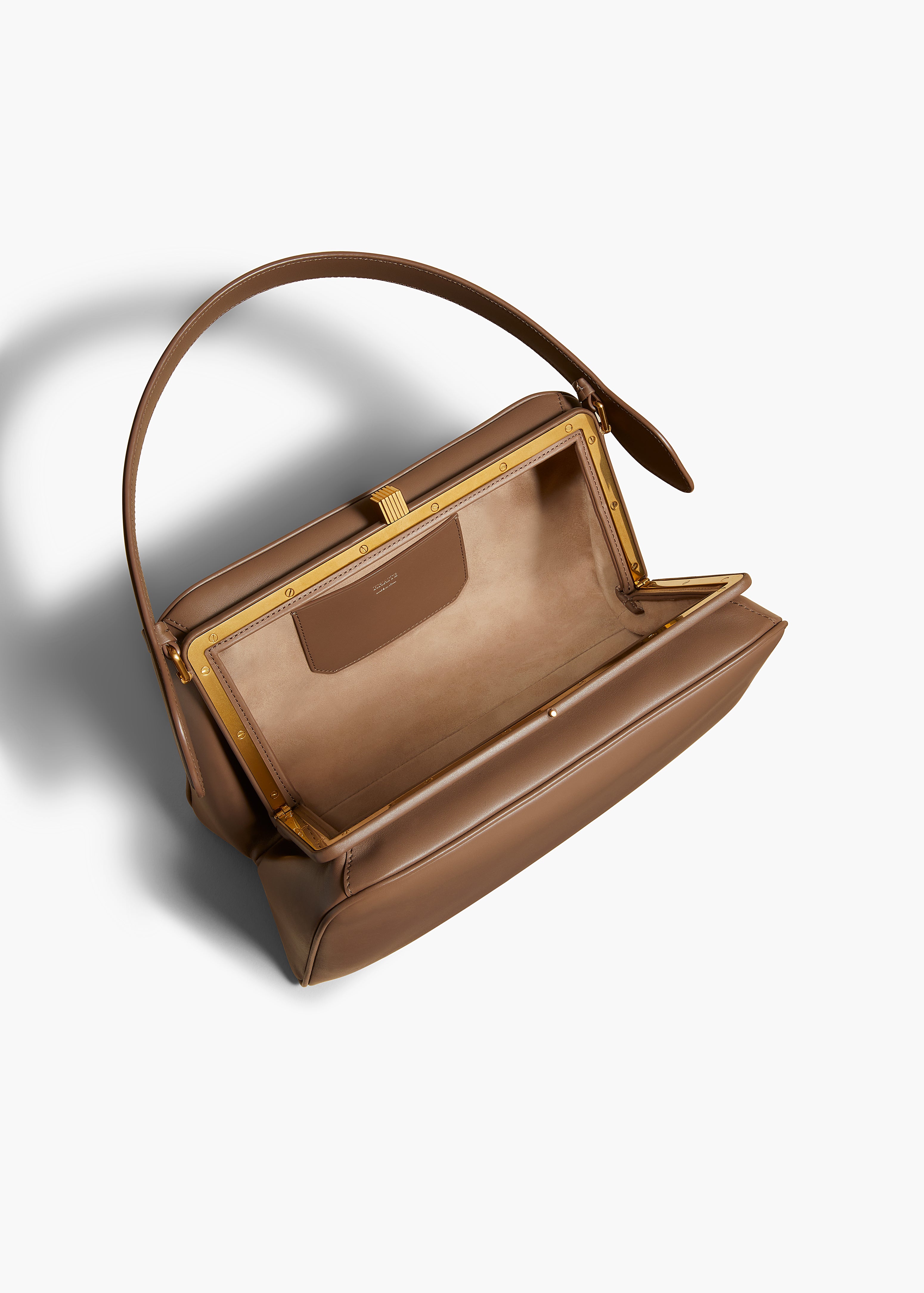 CATE BAG IN CEDAR LEATHER OVERHEAD VIEW