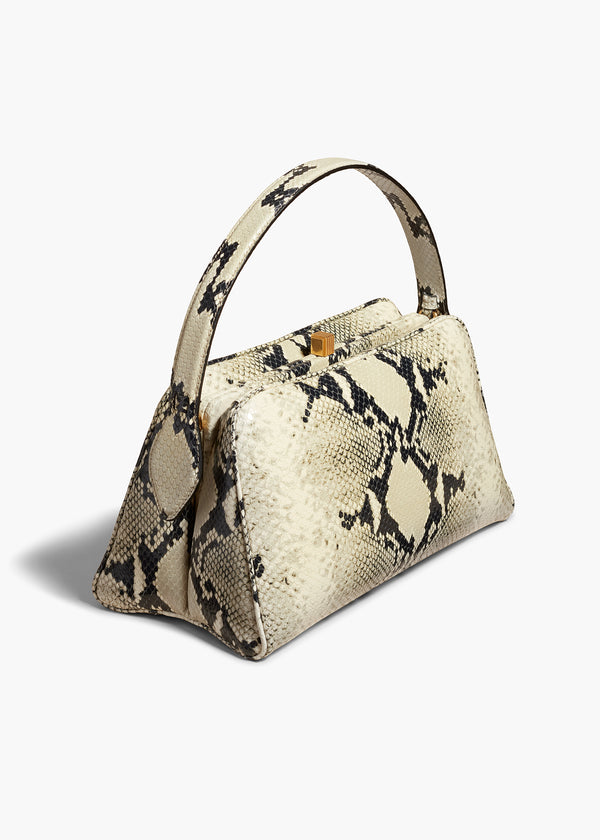 CATE BAG IN NATURAL PYTHON ANGLED VIEW