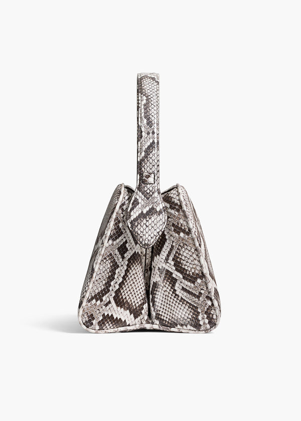 Cate Bag in Natural Python Leather SIDE VIEW