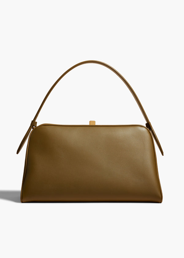 CATE BAG IN OLIVE LEATHER FRONT VIEW