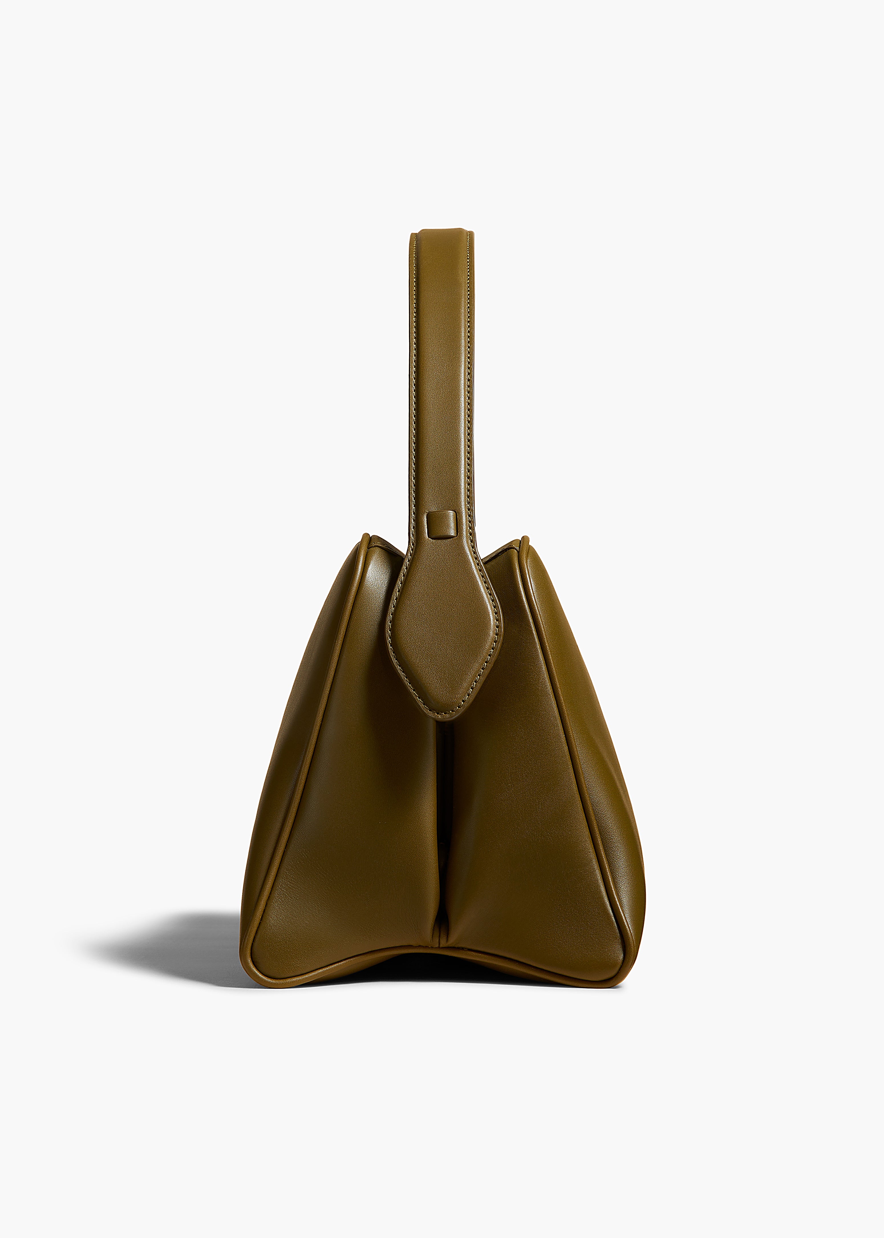 CATE BAG IN OLIVE LEATHER SIDE VIEW