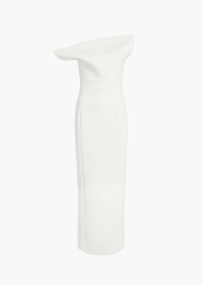 Cato Dress in Chalk FLAT VIEW