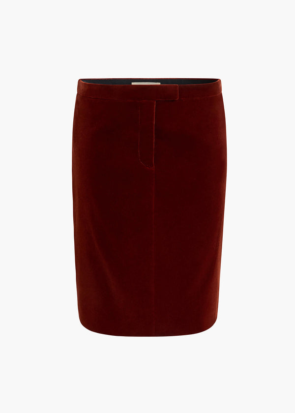 Cindy Skirt in Brick Velvet