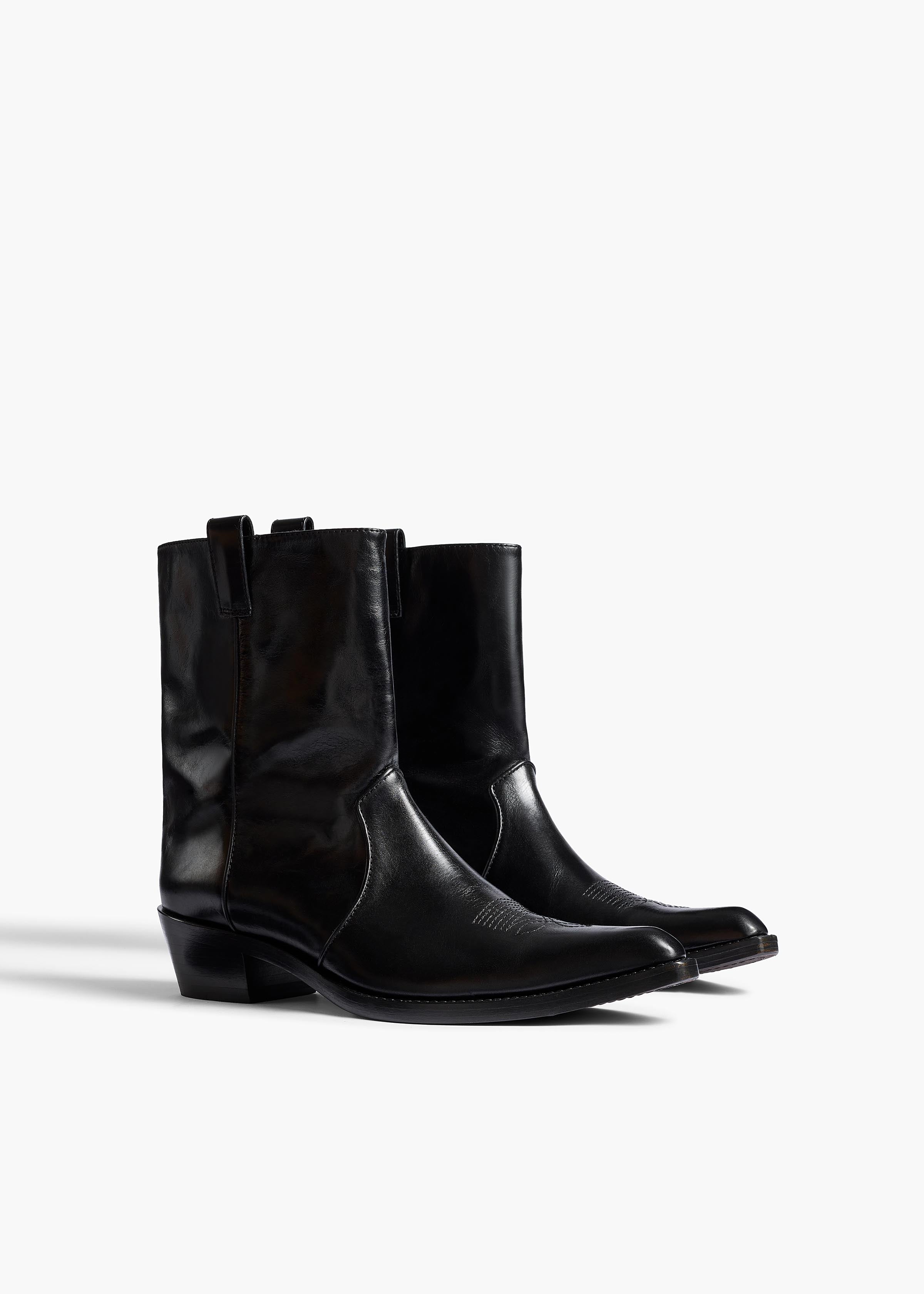 Clive Ankle Boot in Black Leather