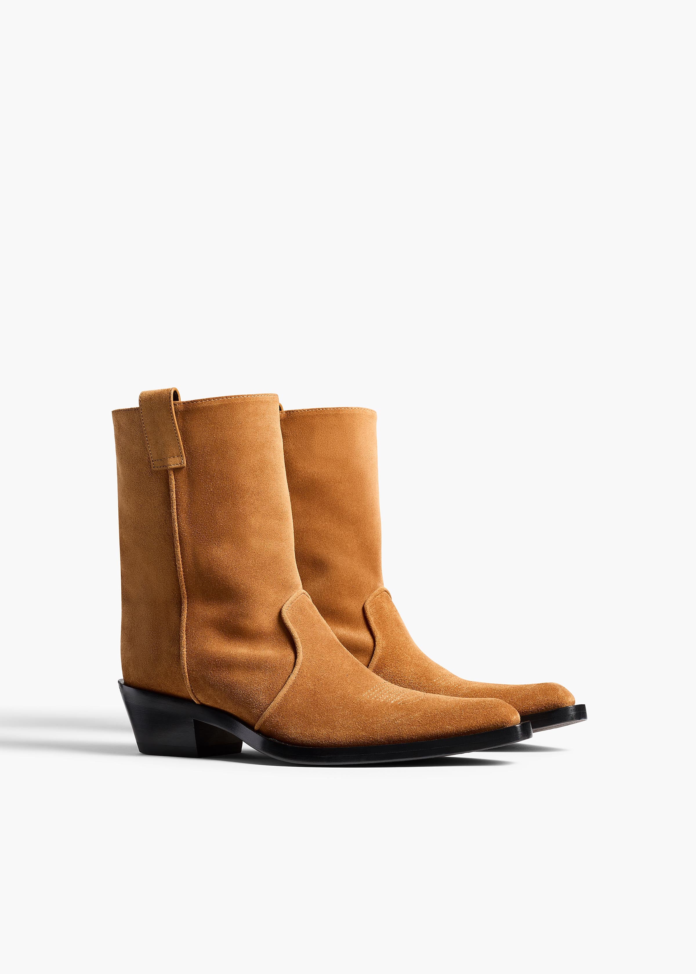 Clive Ankle Boot in Caramel Suede
