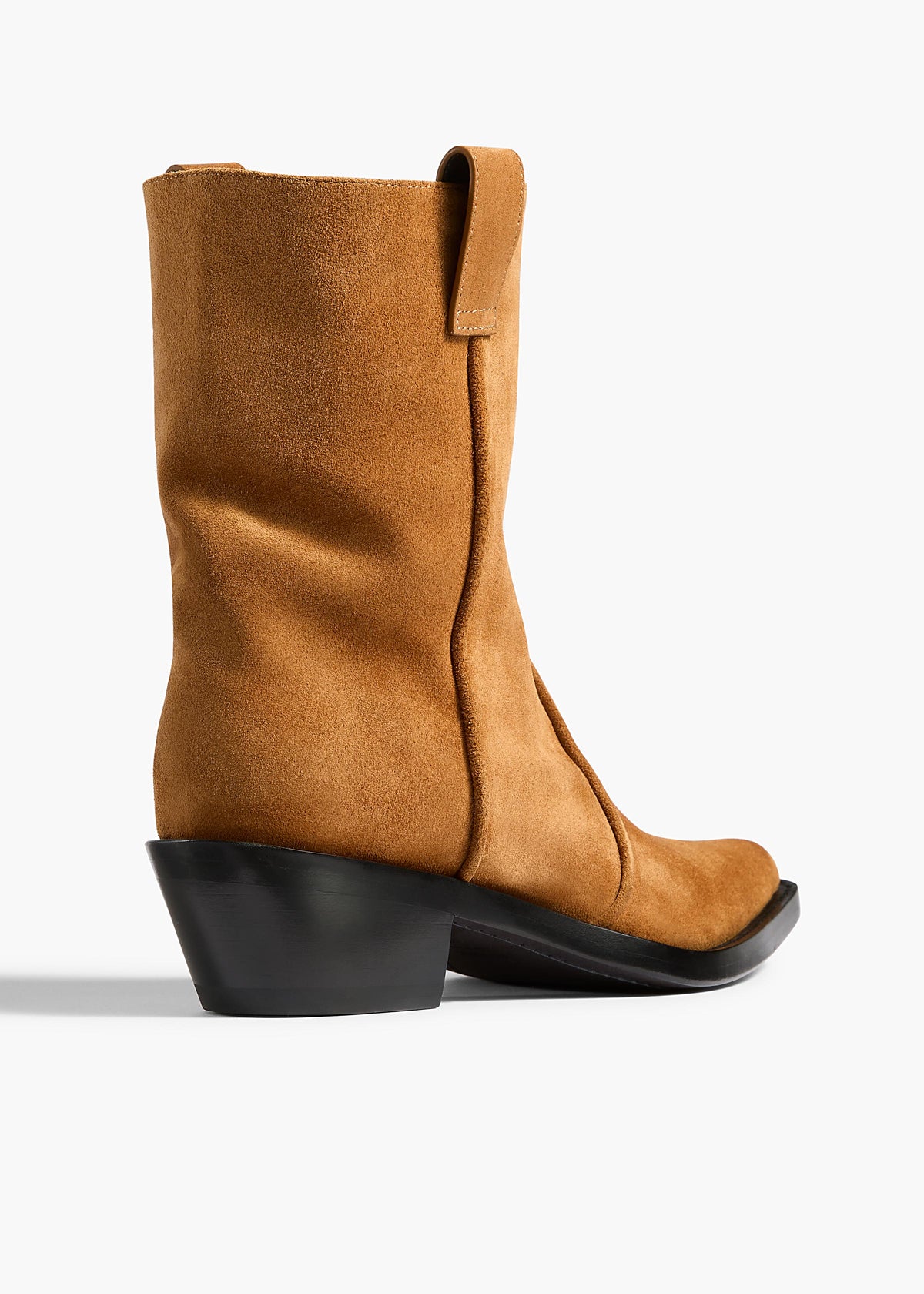 KHAITE  - Clive Ankle Boot in Caramel Suede