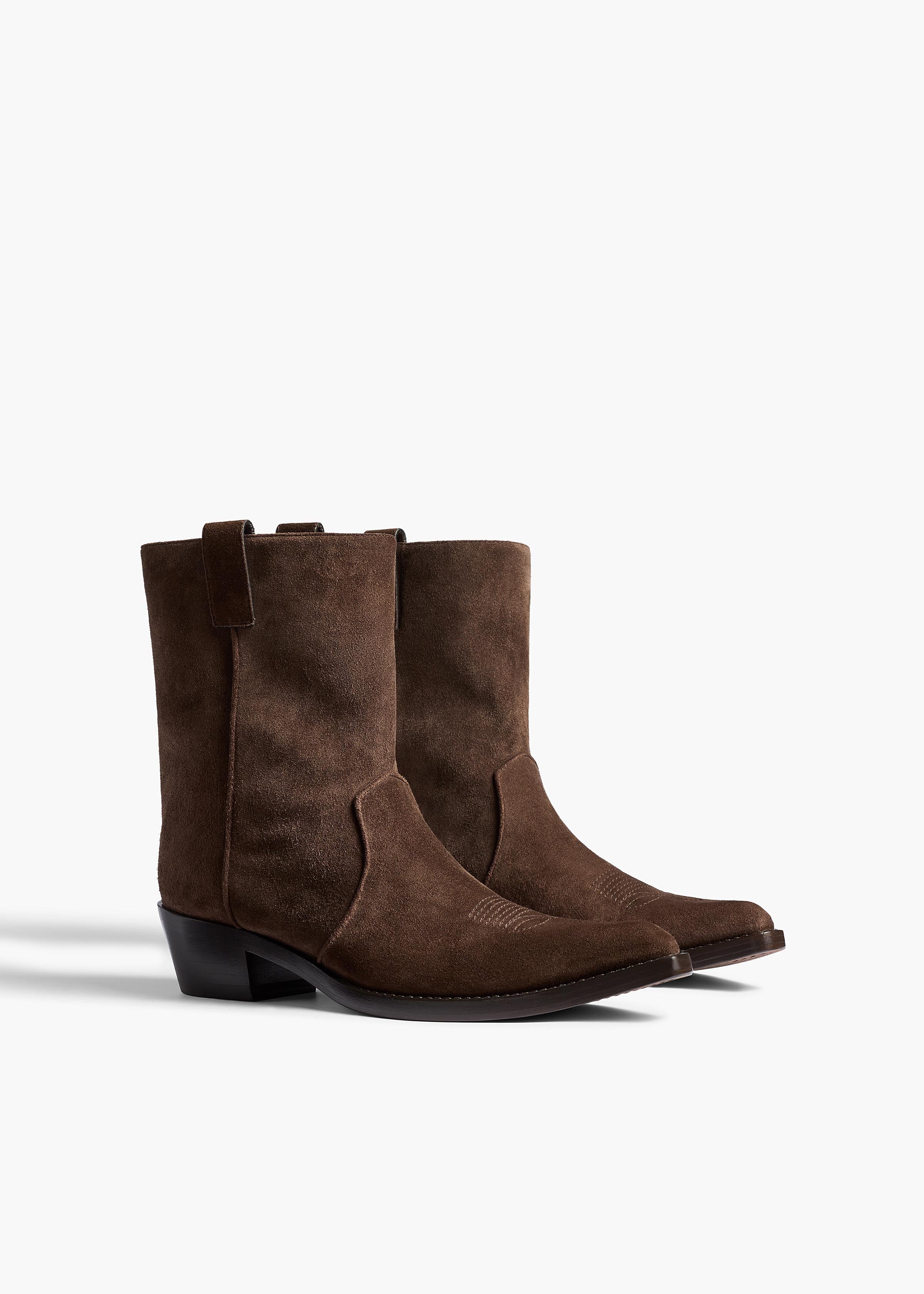 Clive Ankle Boot in Ebano Suede