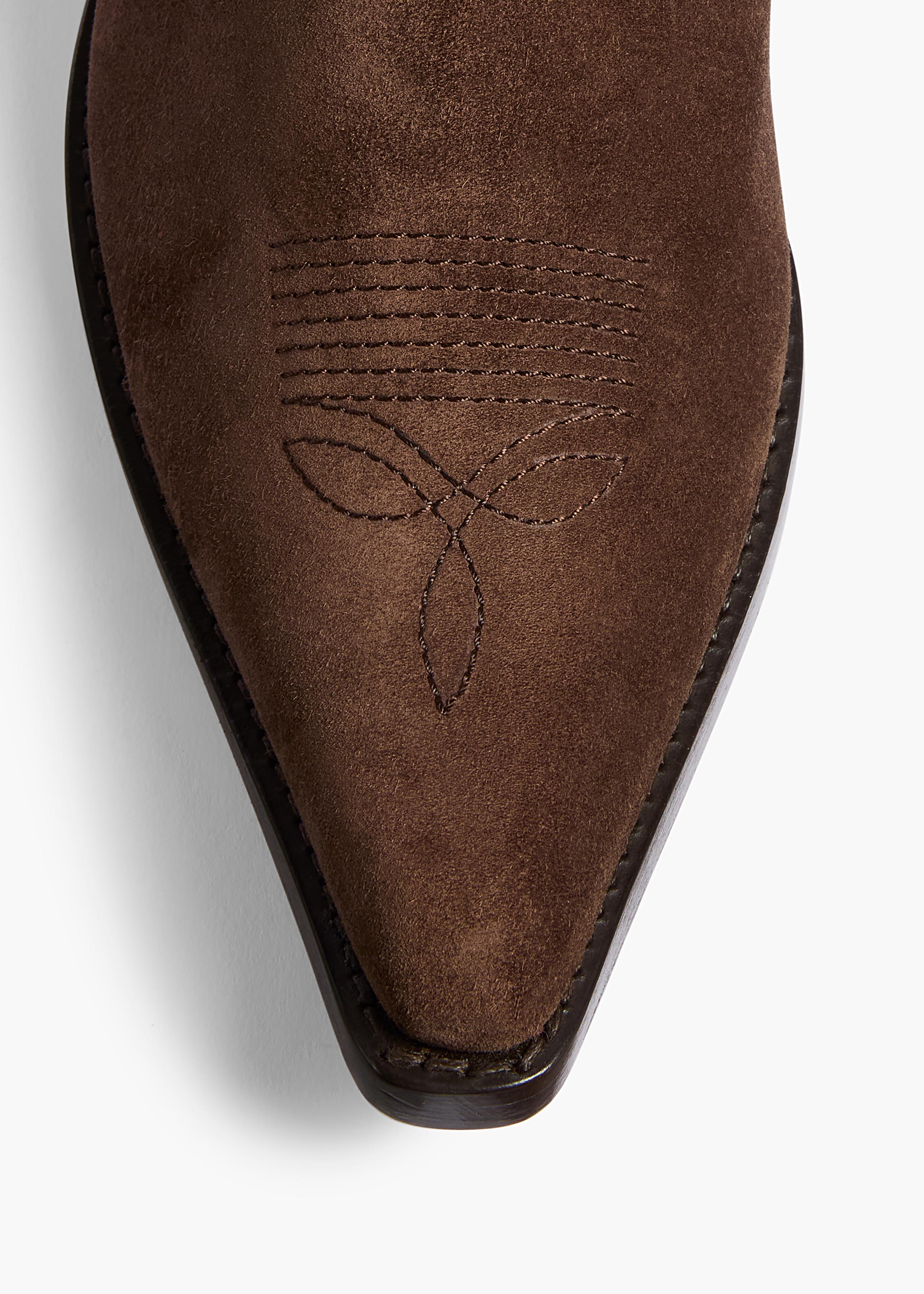 Clive Ankle Boot in Ebano Suede