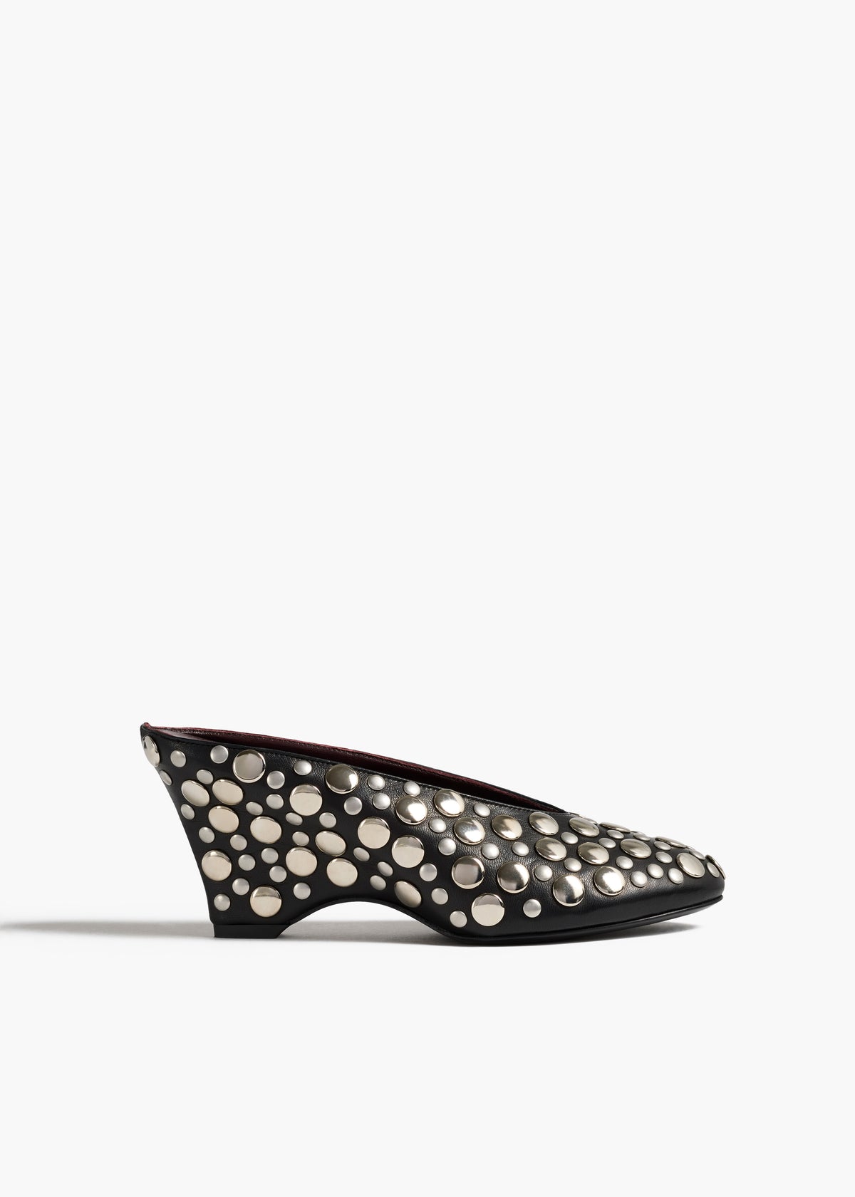 Cloak Wedge Leather Silver Studs