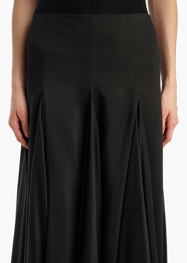 Coda Skirt in Black Silk Blend