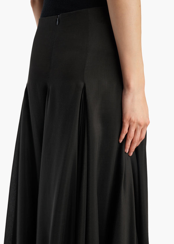 Coda Skirt in Black Silk Blend
