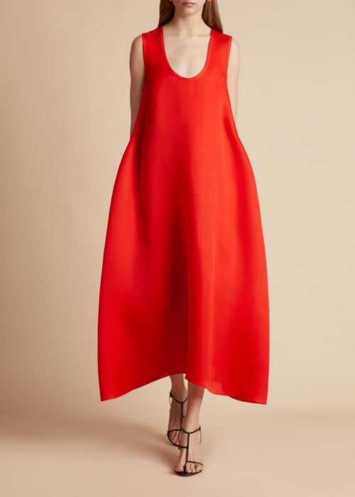 The Coli Dress in Fire Red