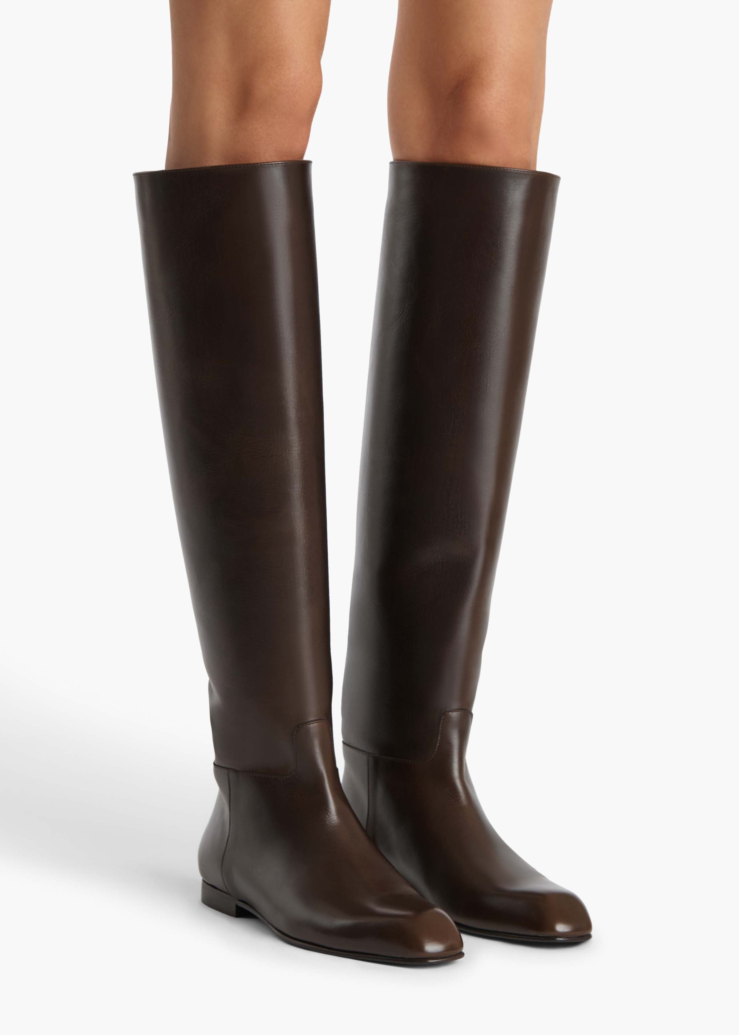 Colt Knee-High Boot in Vintage Brown Leather