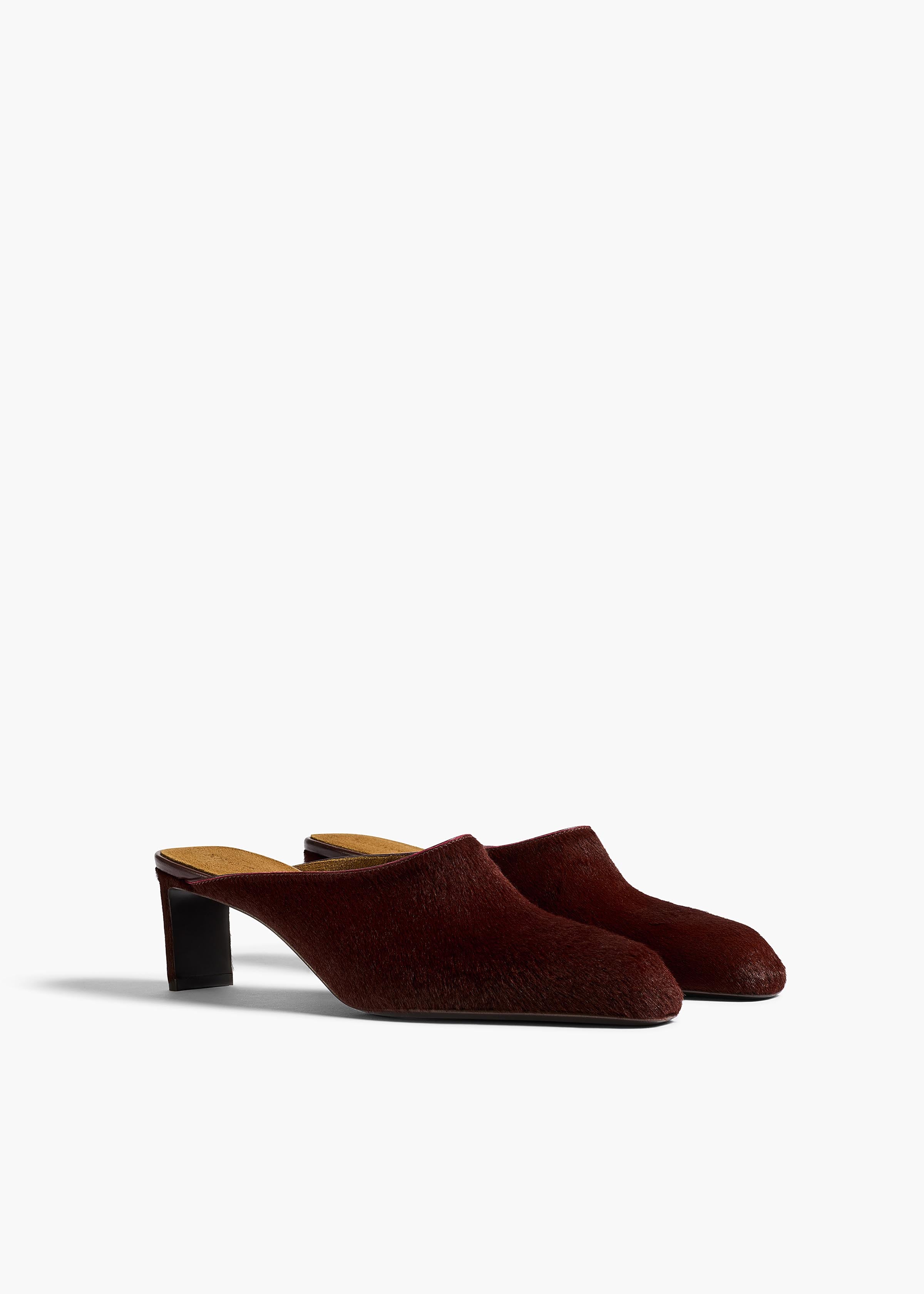 Colt Low Mule in Rouge Noir Haircalf