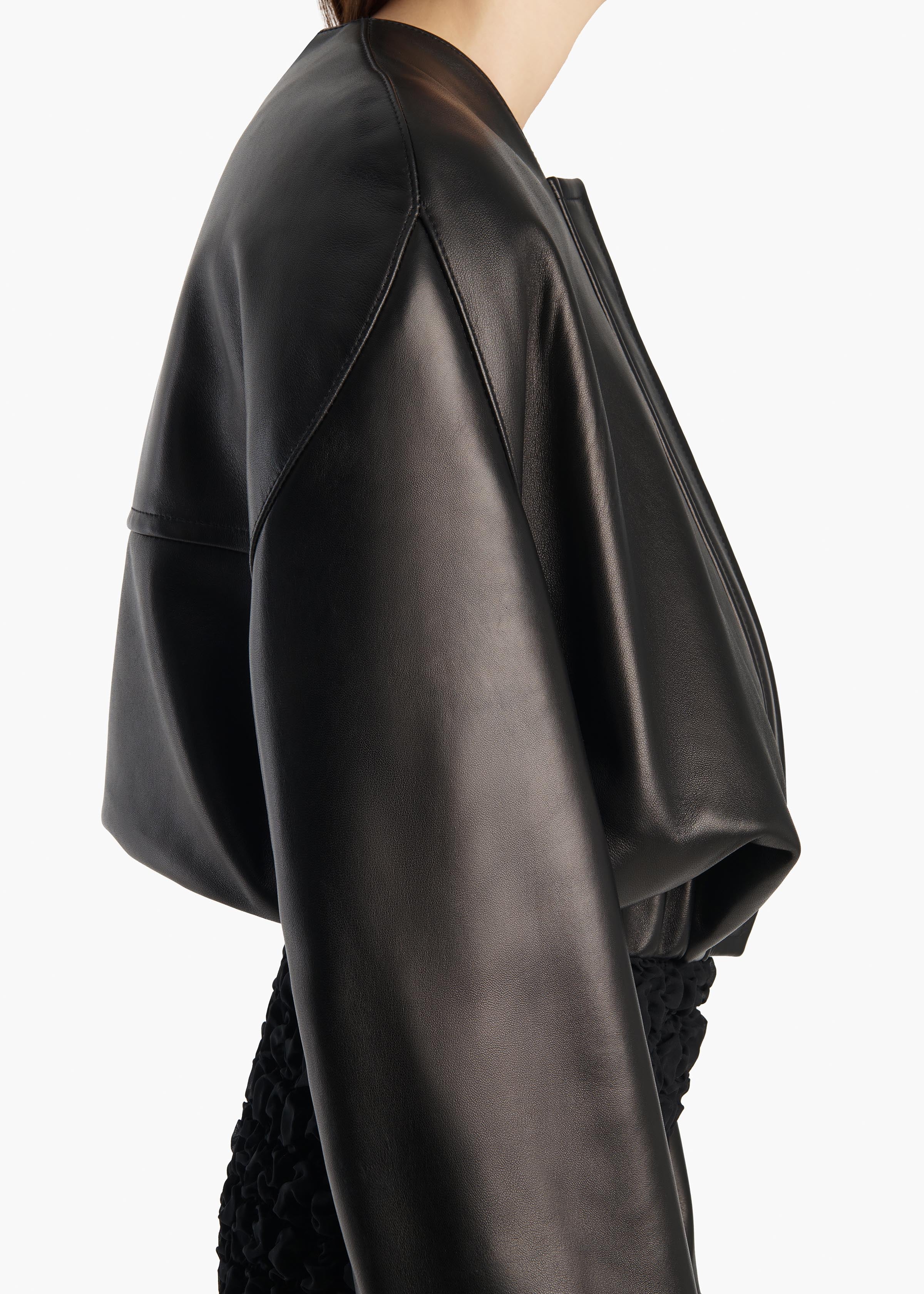 KHAITE  - Cordan Jacket in Black Leather
