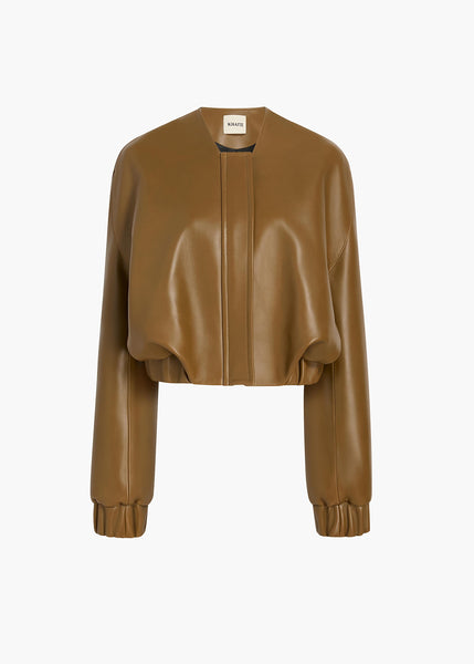 Cordan Jacket in Dark Olive Leather – KHAITE