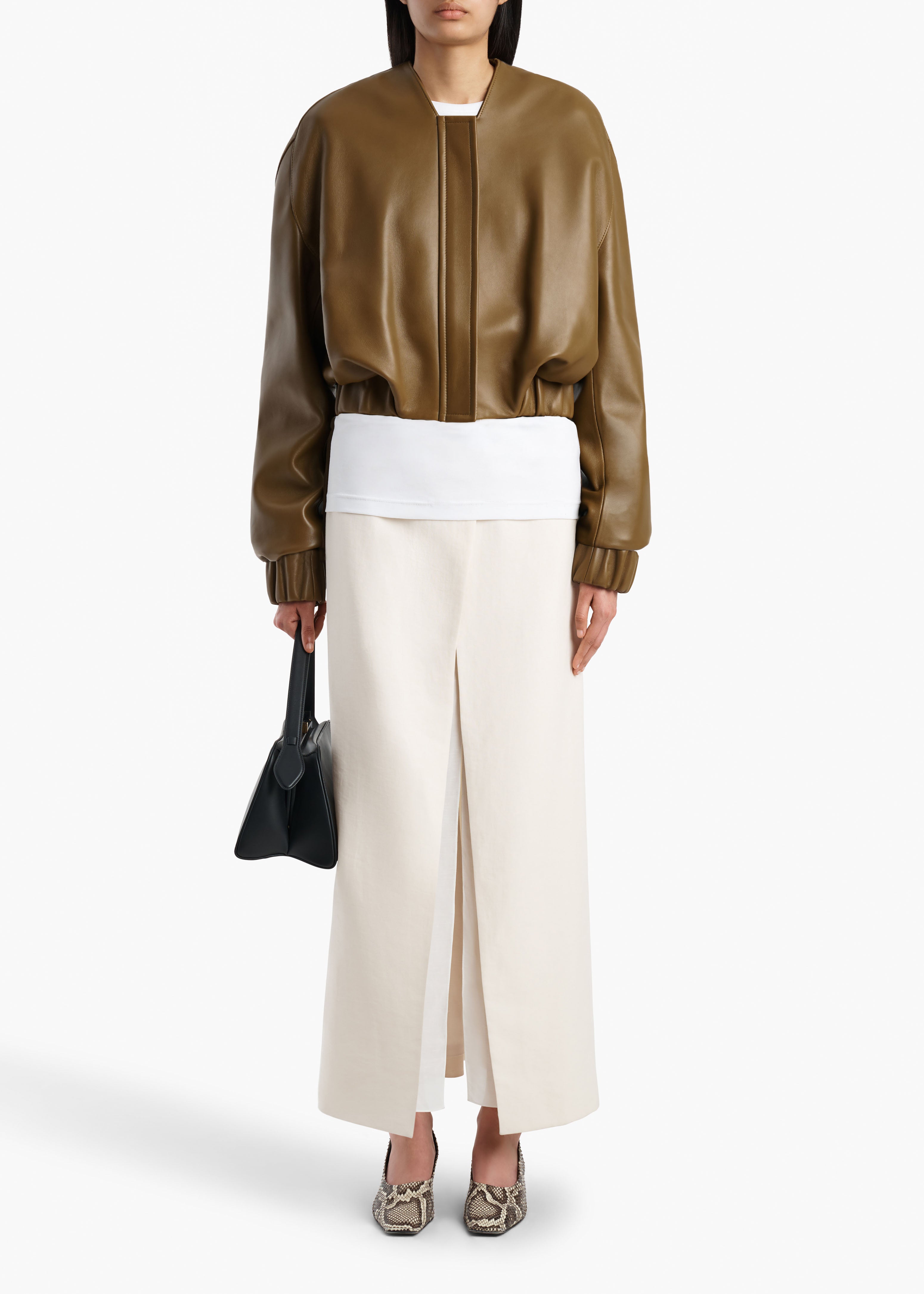 Cordan Jacket in Dark Olive Leather