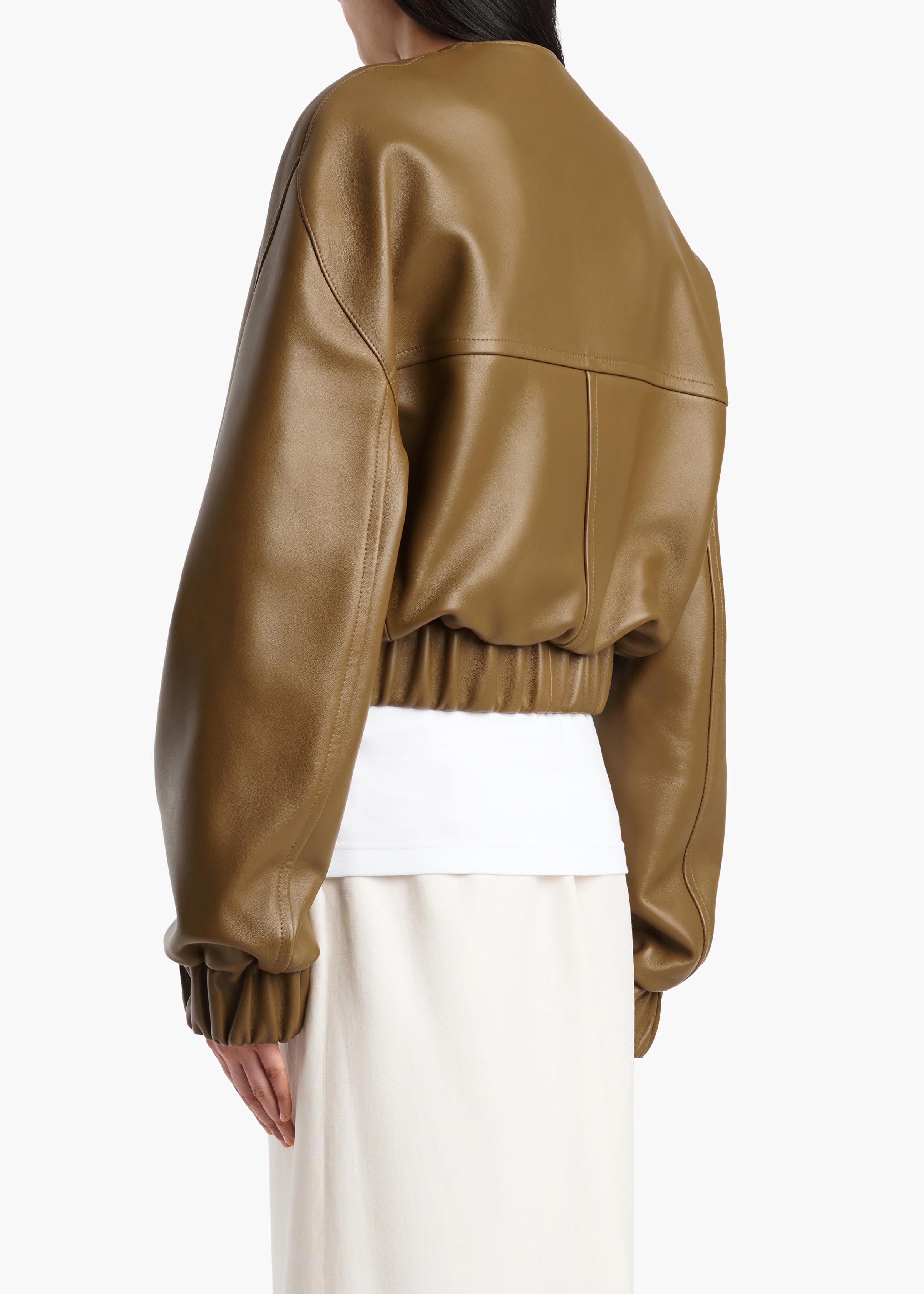 Cordan Jacket in Dark Olive Leather
