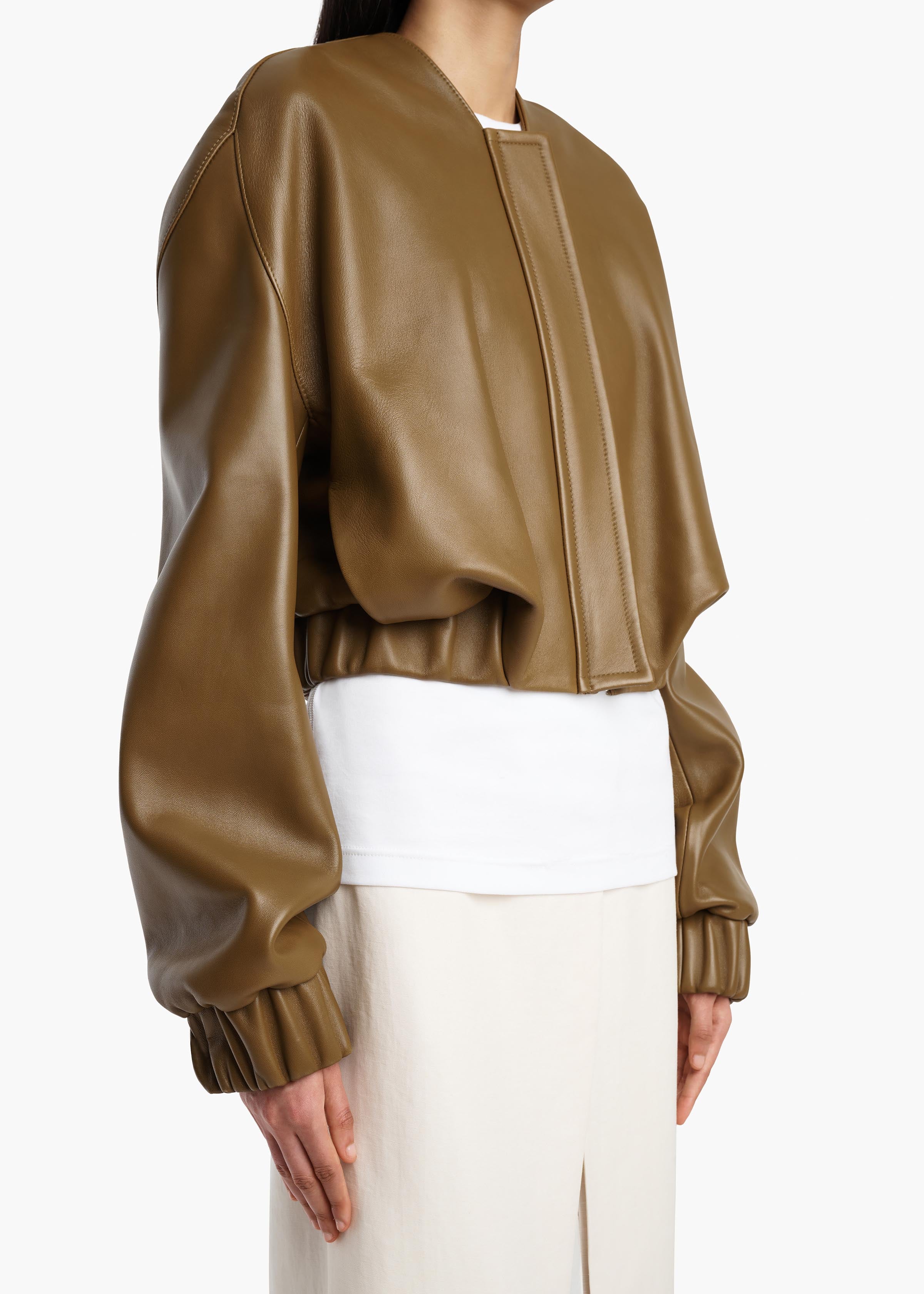 Cordan Jacket in Dark Olive Leather