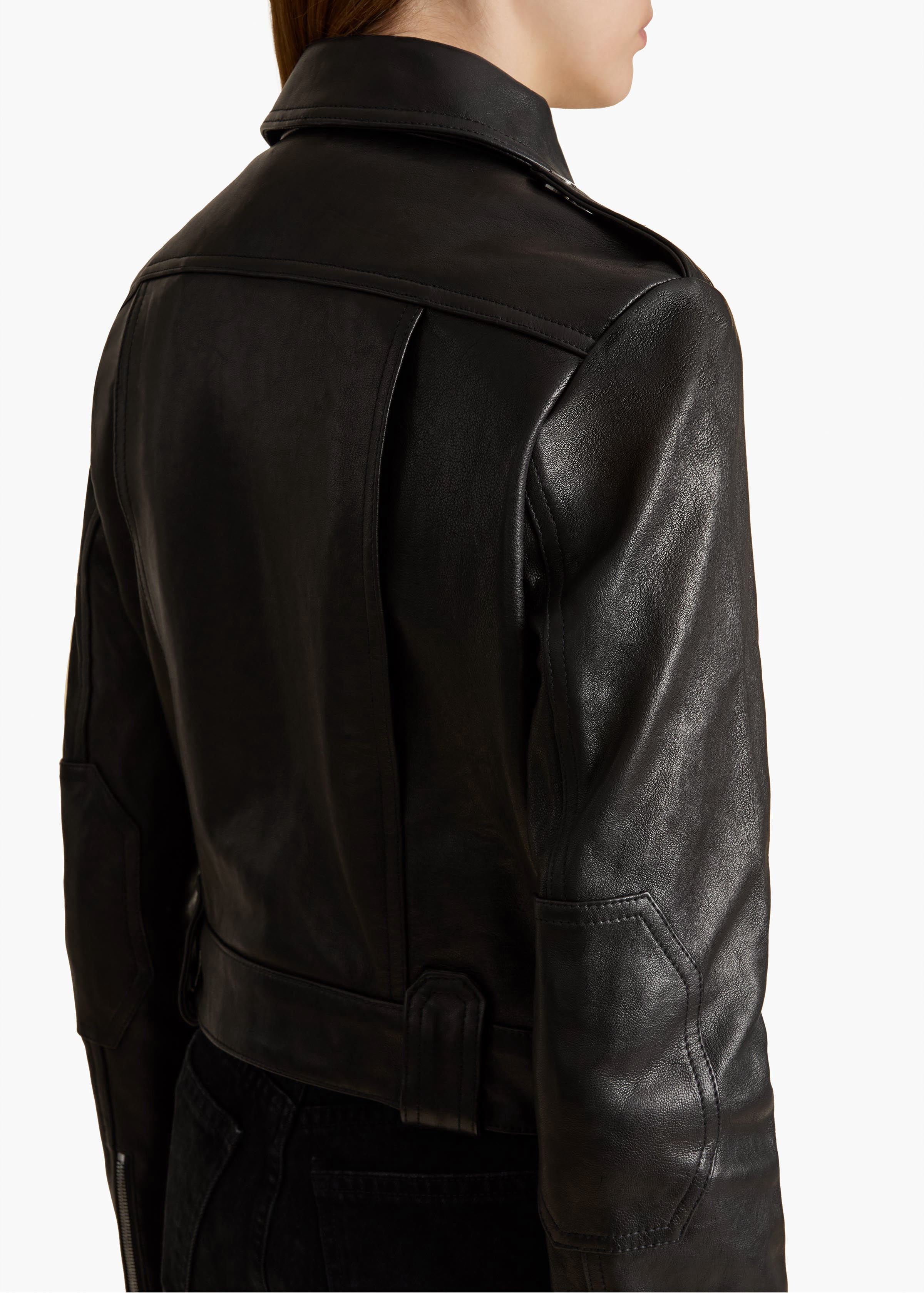 Cordelia Jacket in Black Leather detailed view 1