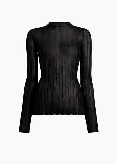 Cosette Top in Black FLAT VIEW