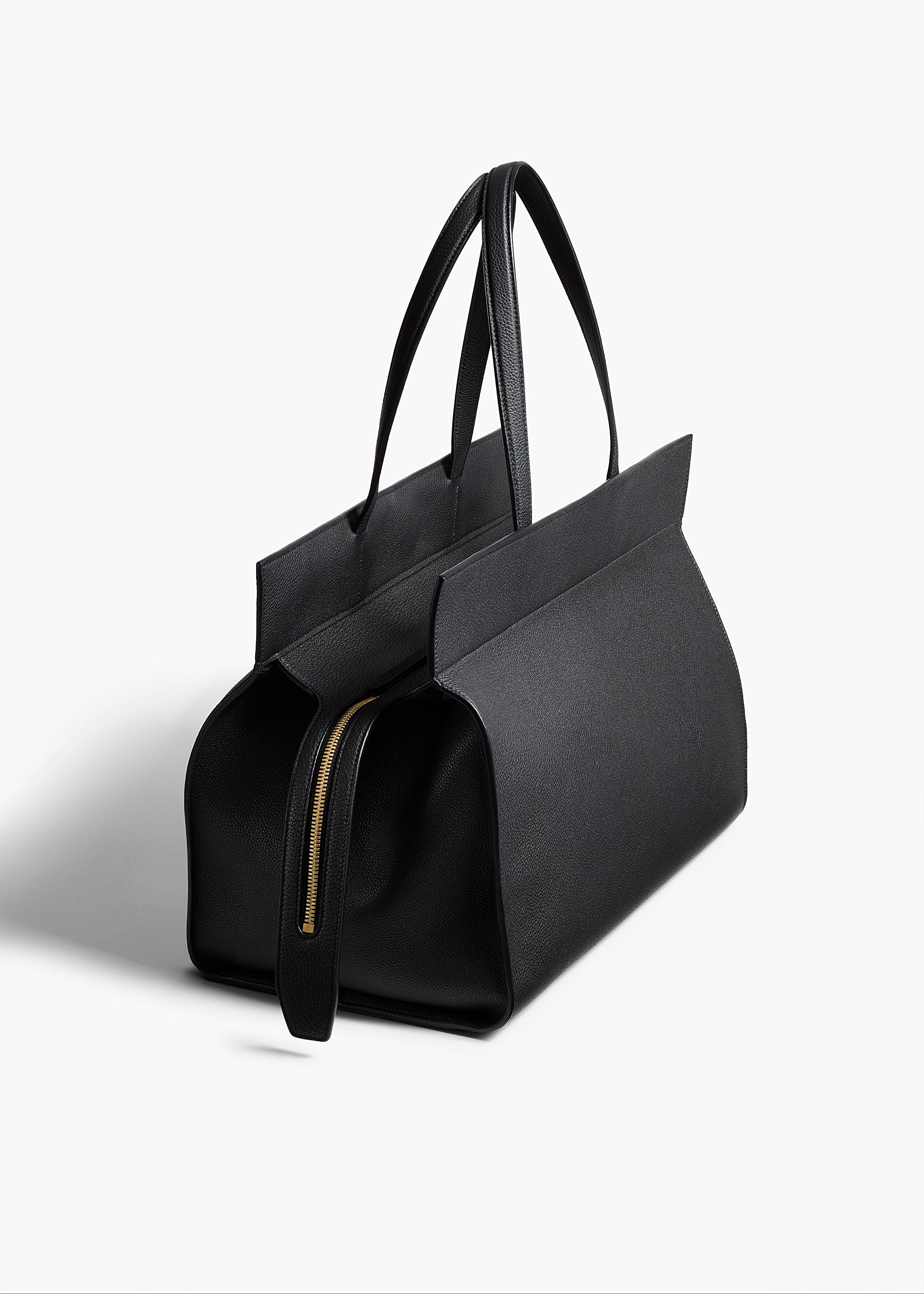 Crosby Bag in Black Pebbled Leather