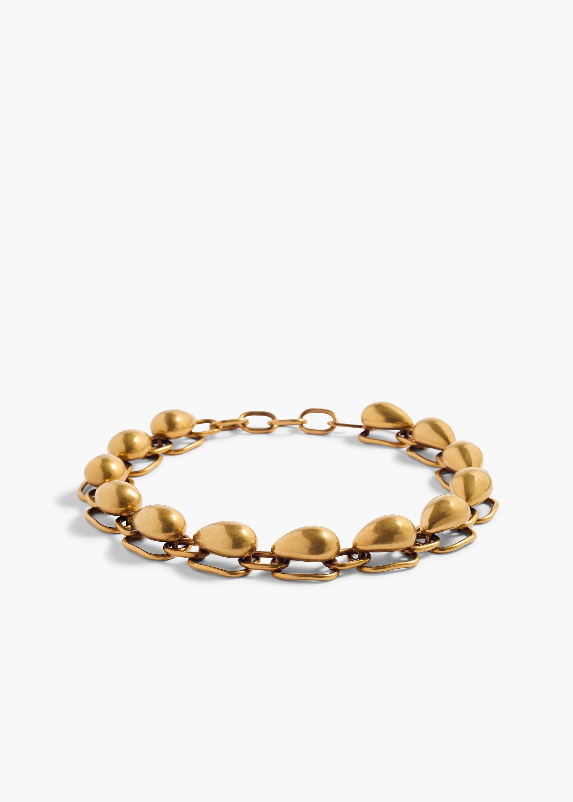 Cyclone Chain Necklace in Antique Gold