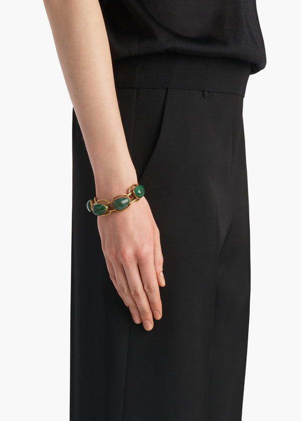 CYCLONE STONE BRACELET GOLD GREEN 10210 037 400 F